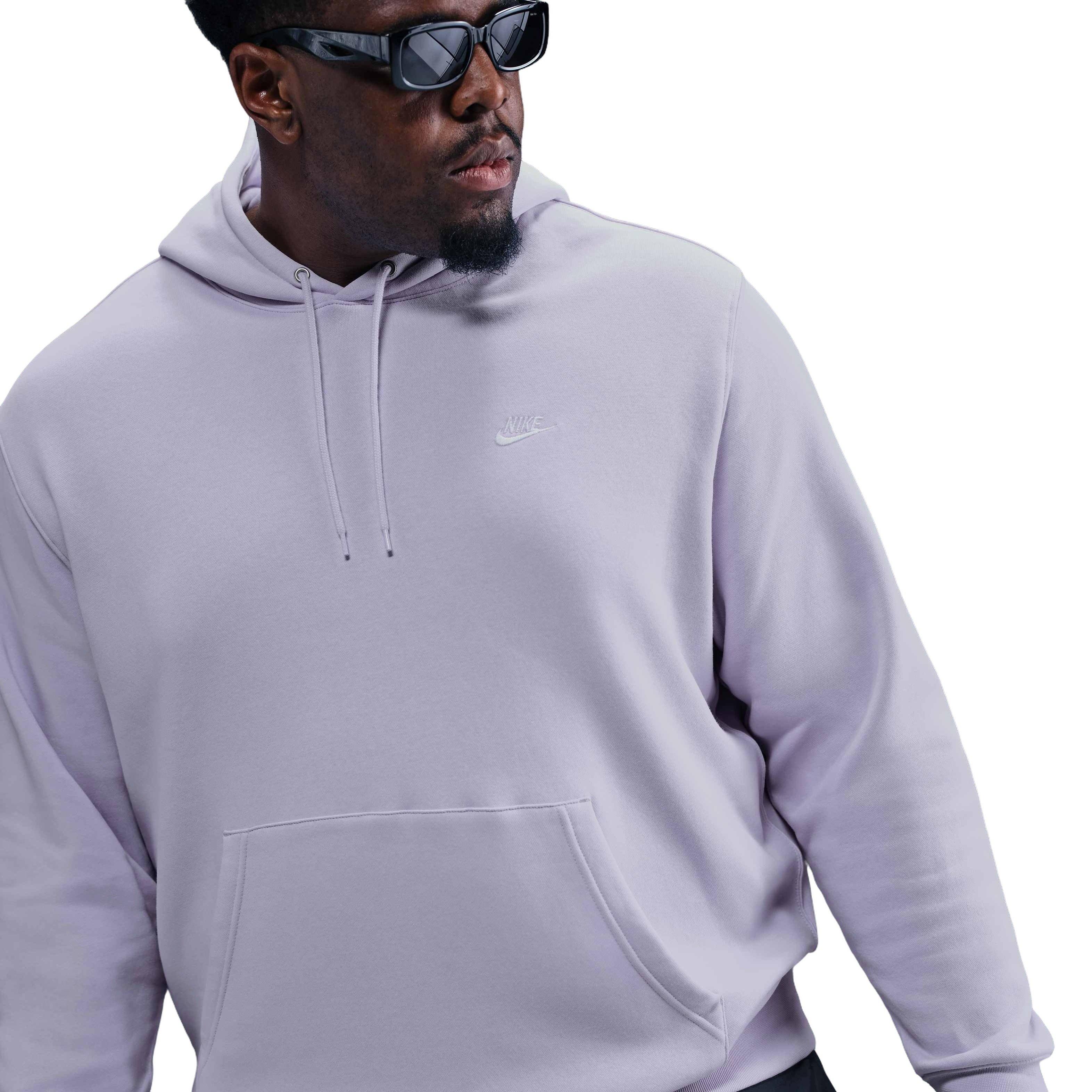 Nike Men's Club Pullover Fleece Hoodie - PURPLE Thumbnail View 6