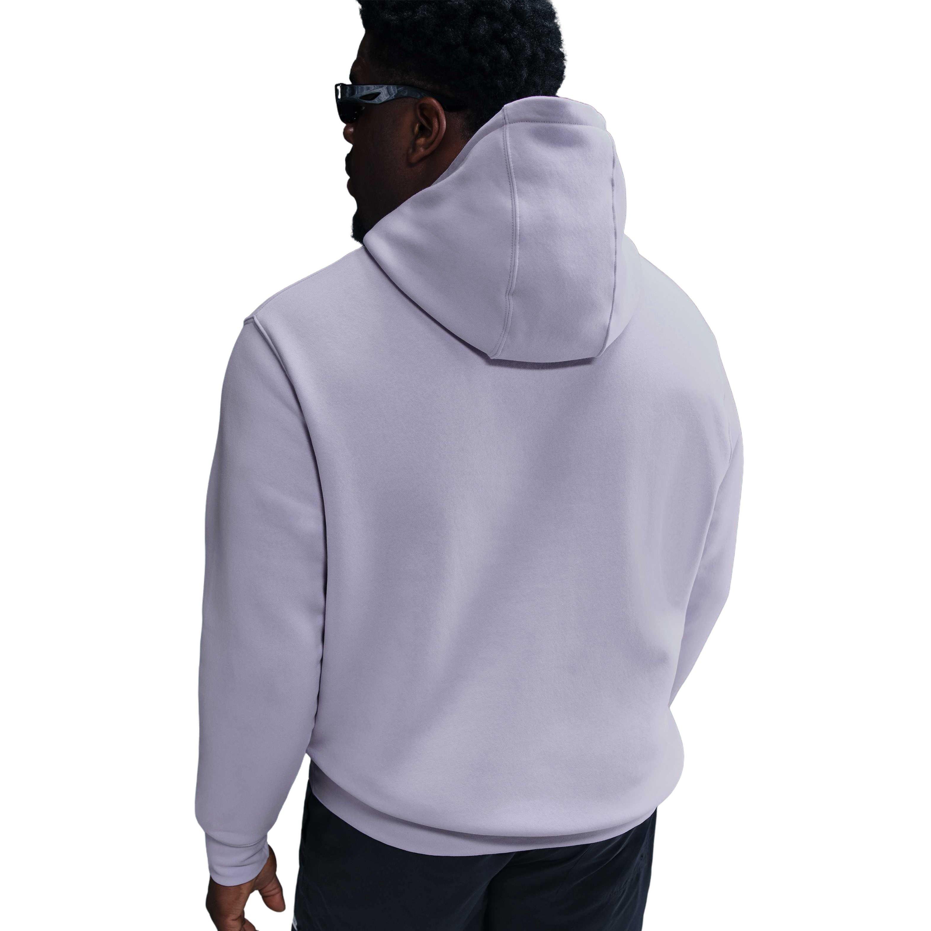 Nike Men's Club Pullover Fleece Hoodie - PURPLE Thumbnail View 7