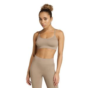 adidas Women's Workout Essentials Light-Support Knit Bra - Light Brown
