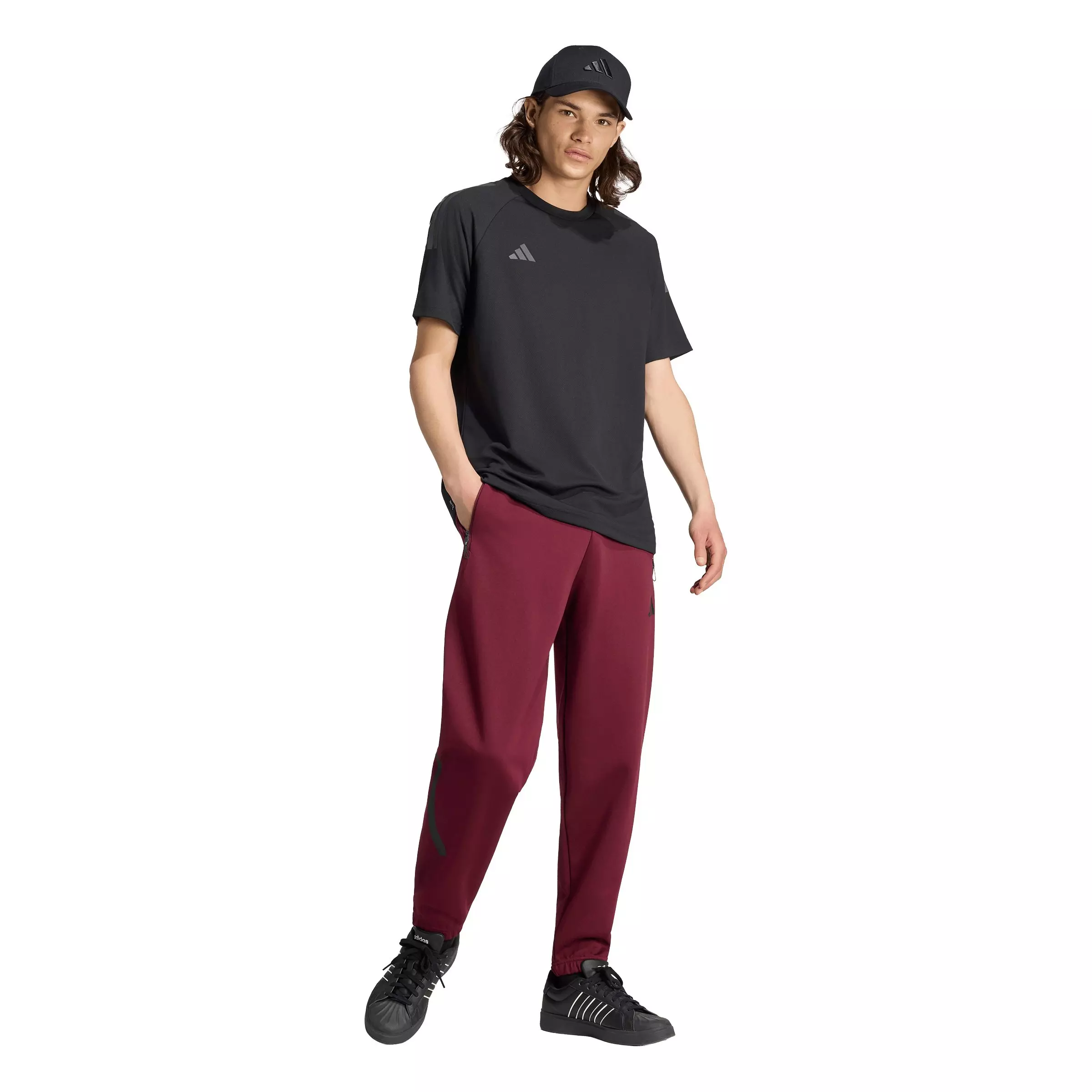 adidas Men's Z.N.E. Pants - Maroon - MAROON