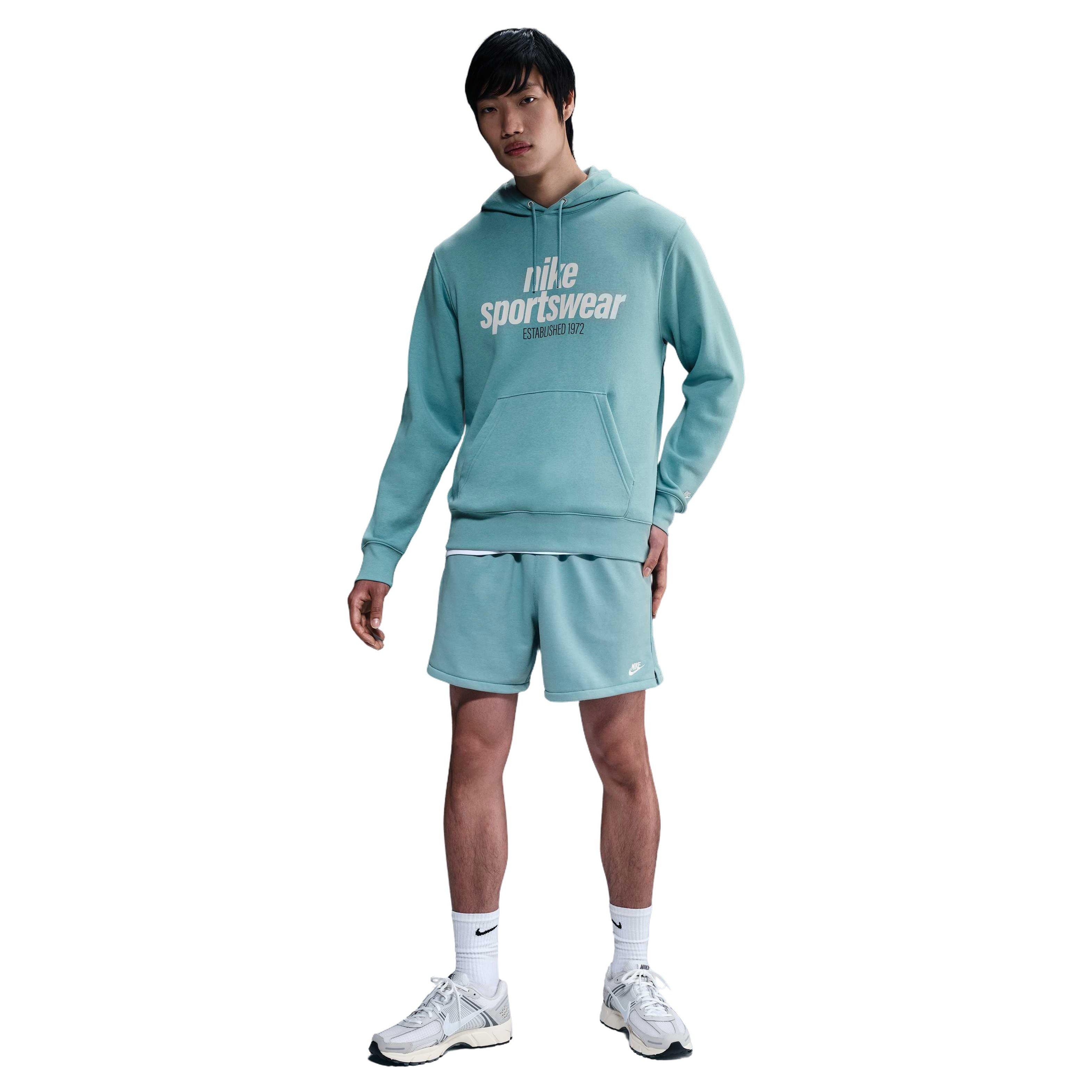 Nike Men's Sportswear Club BB Pullover Graphic Hoodie - TURQUOISE  Thumbnail View 4