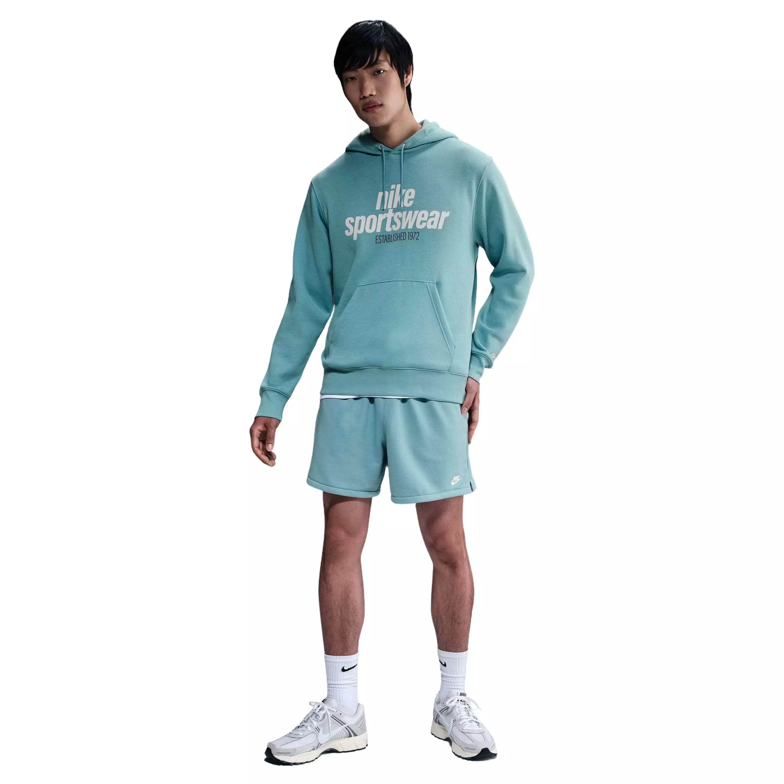Nike Men's Sportswear Club BB Pullover Graphic Hoodie - TURQUOISE 