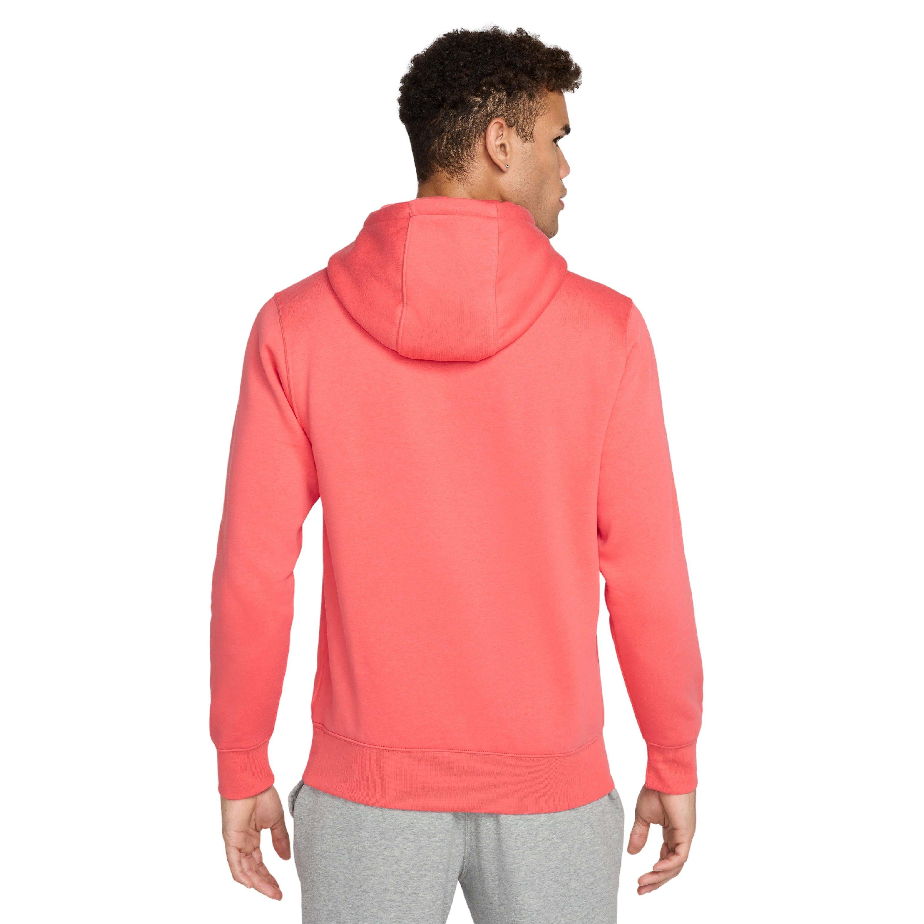 Nike Men's Sportswear Club BB Pullover Graphic Hoodie - ORANGE Thumbnail View 2