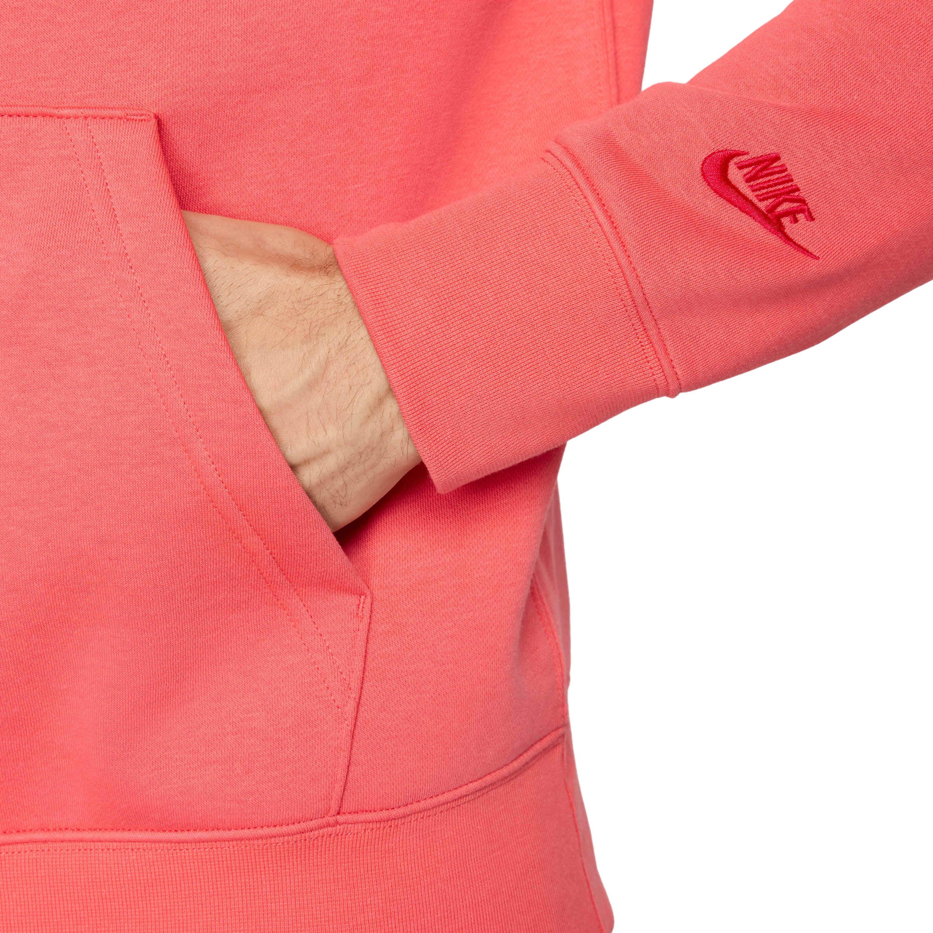 Nike Men's Sportswear Club BB Pullover Graphic Hoodie - ORANGE Thumbnail View 4