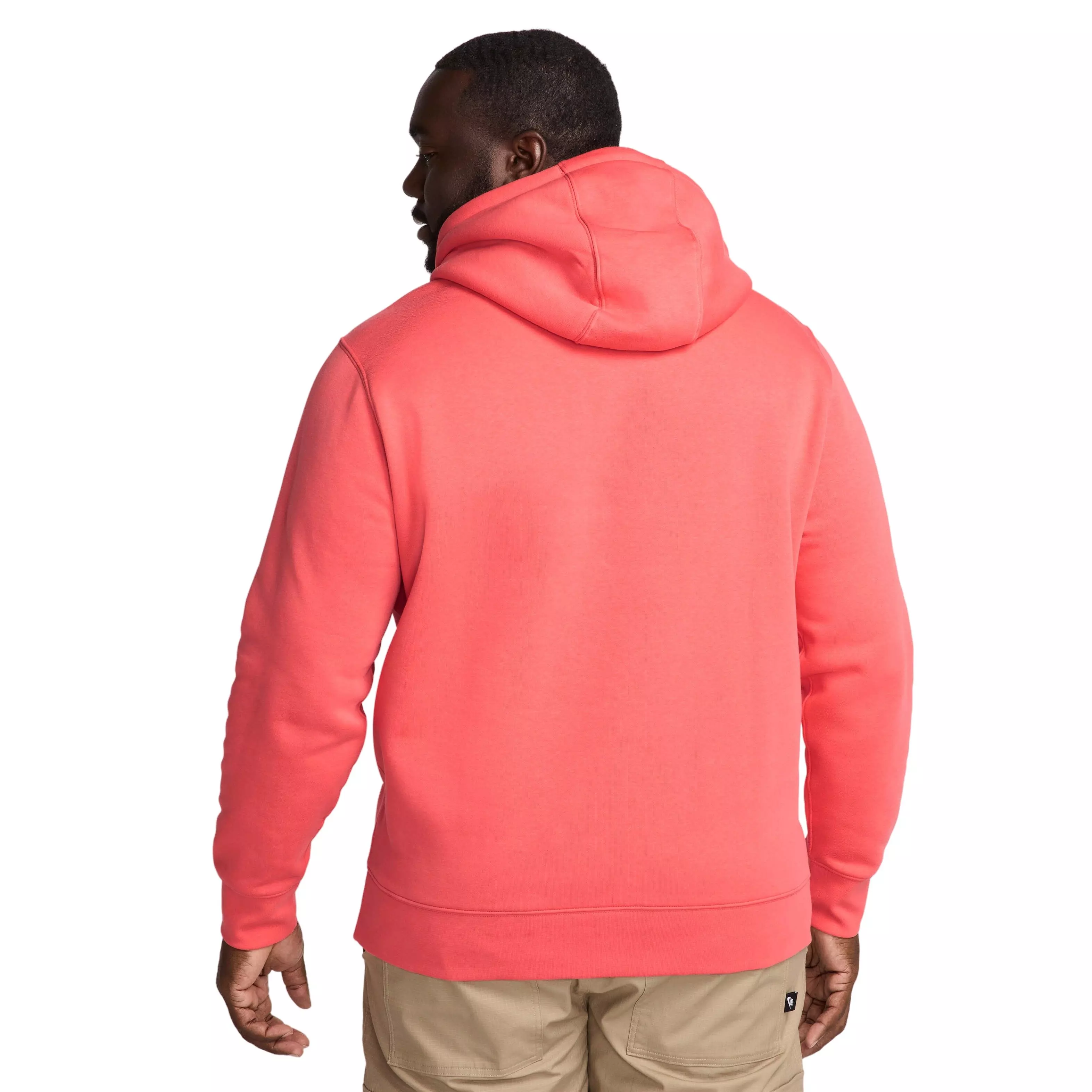 Nike Men's Sportswear Club BB Pullover Graphic Hoodie - ORANGE