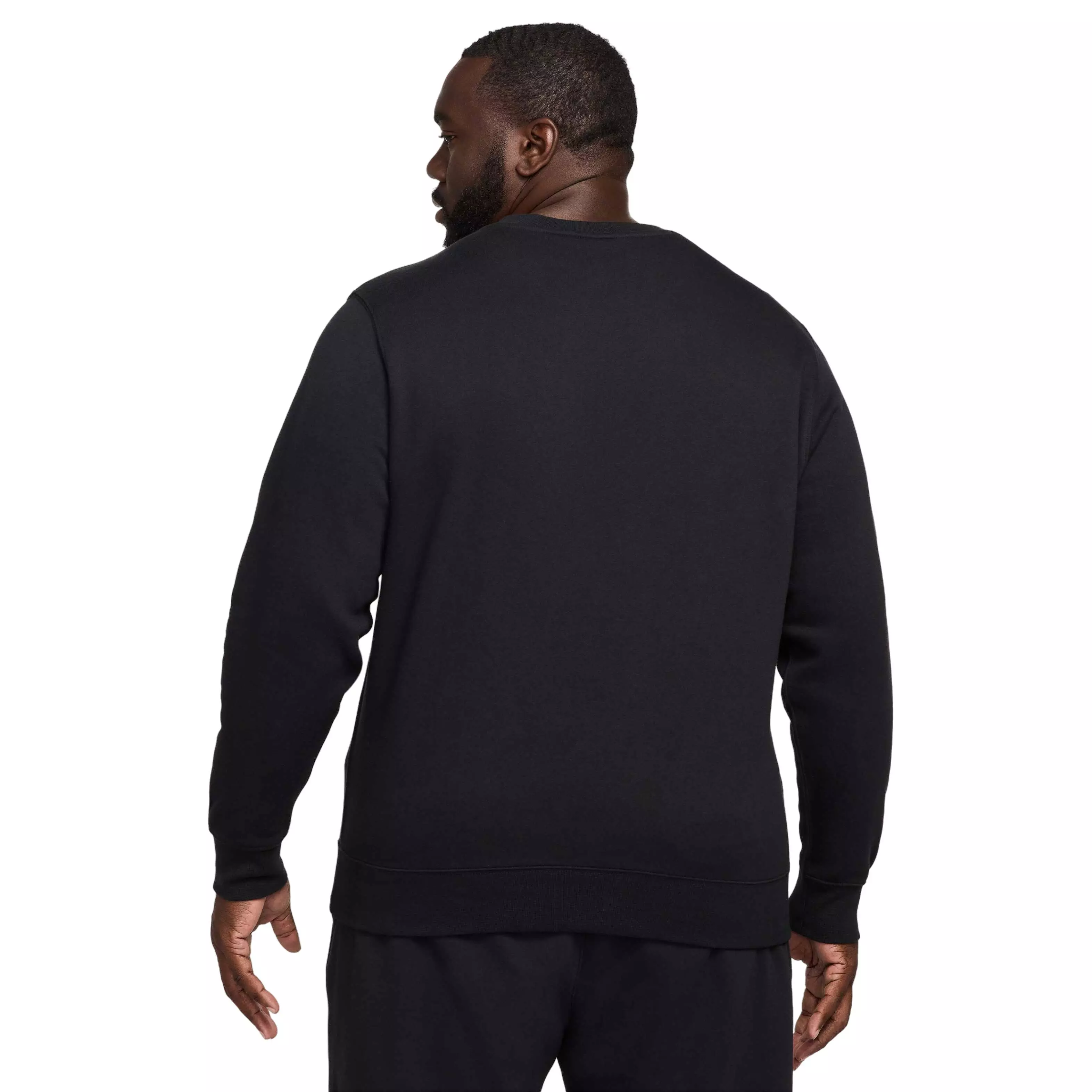 Nike Men's Club Brushed Fleece Crewneck Sweatshirt - BLACK