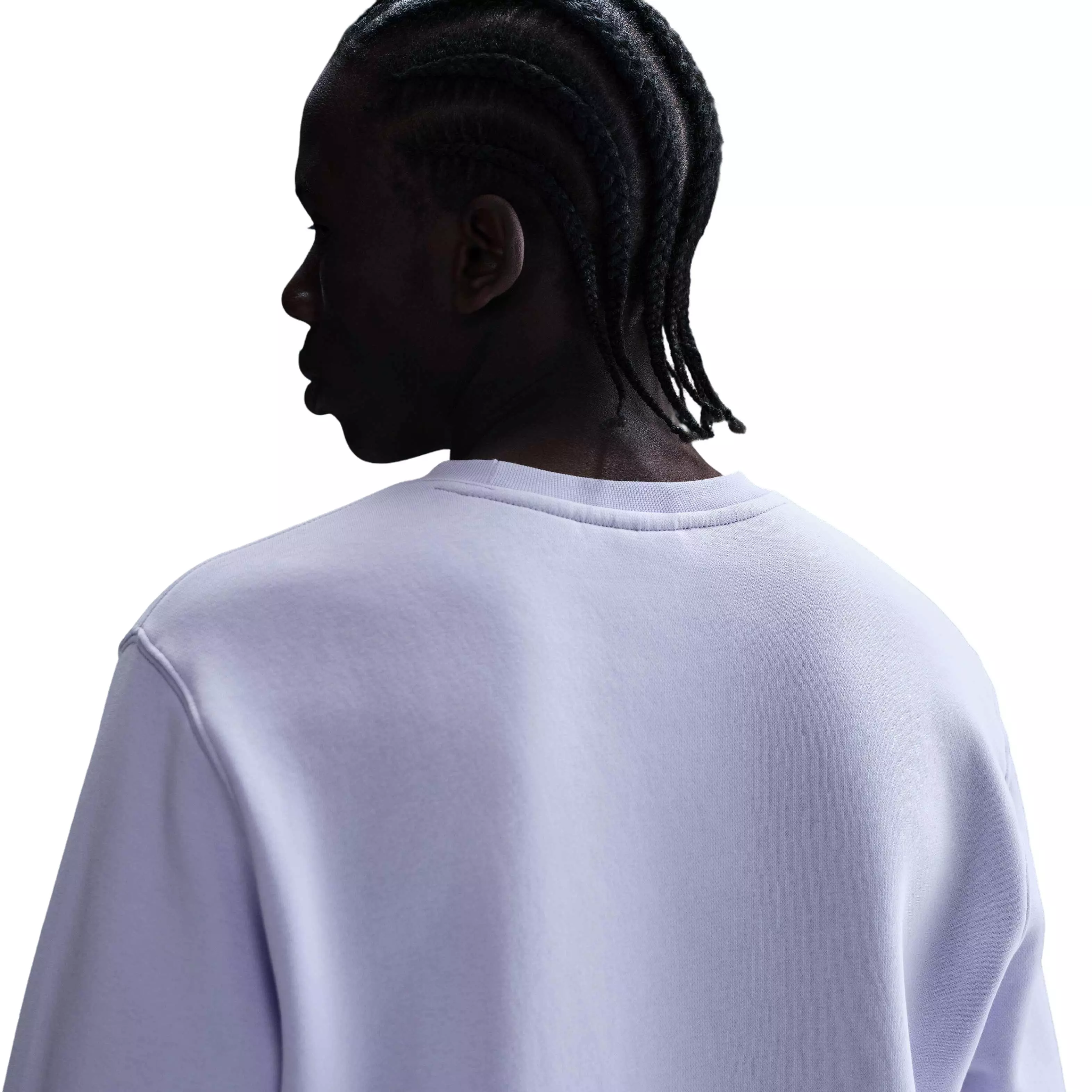 Nike Men's Club Brushed Fleece Crewneck Sweatshirt - PURPLE