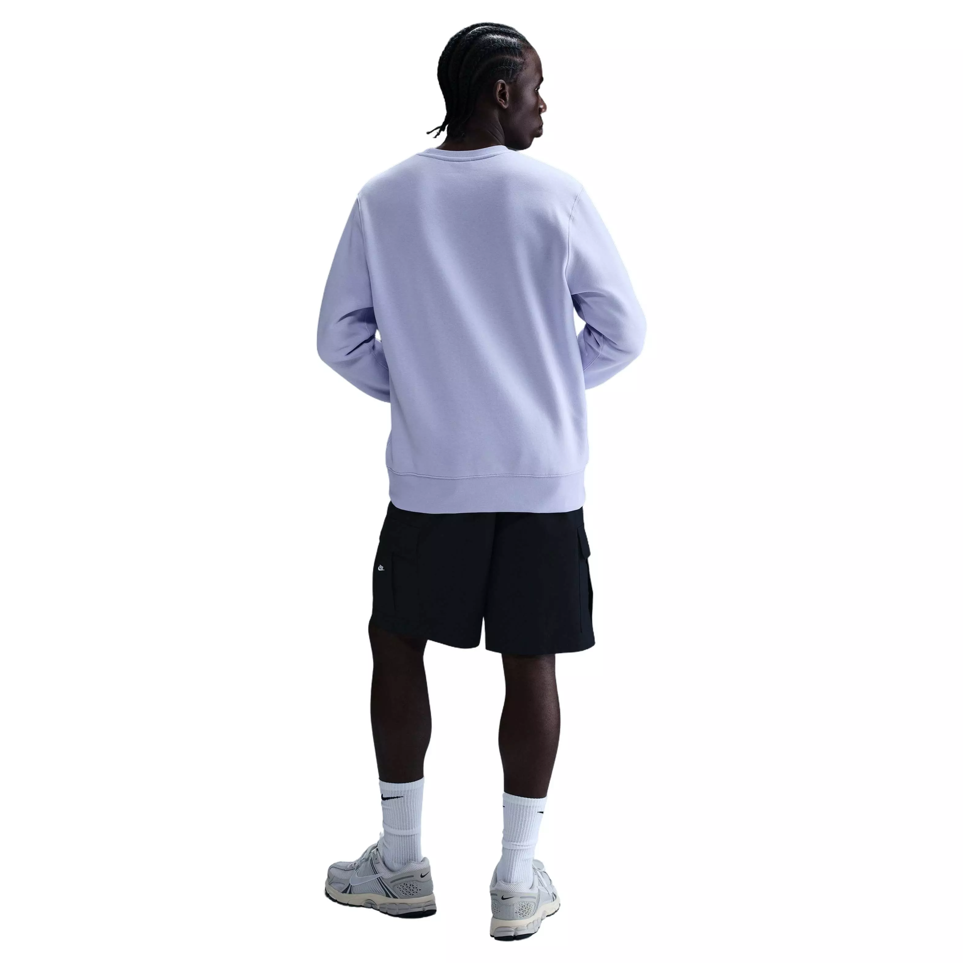 Nike Men's Club Brushed Fleece Crewneck Sweatshirt - PURPLE