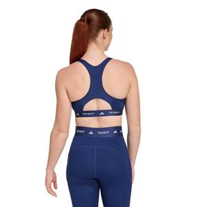 adidas Women's Medium Support TECHFIT Bra-Dark Blue