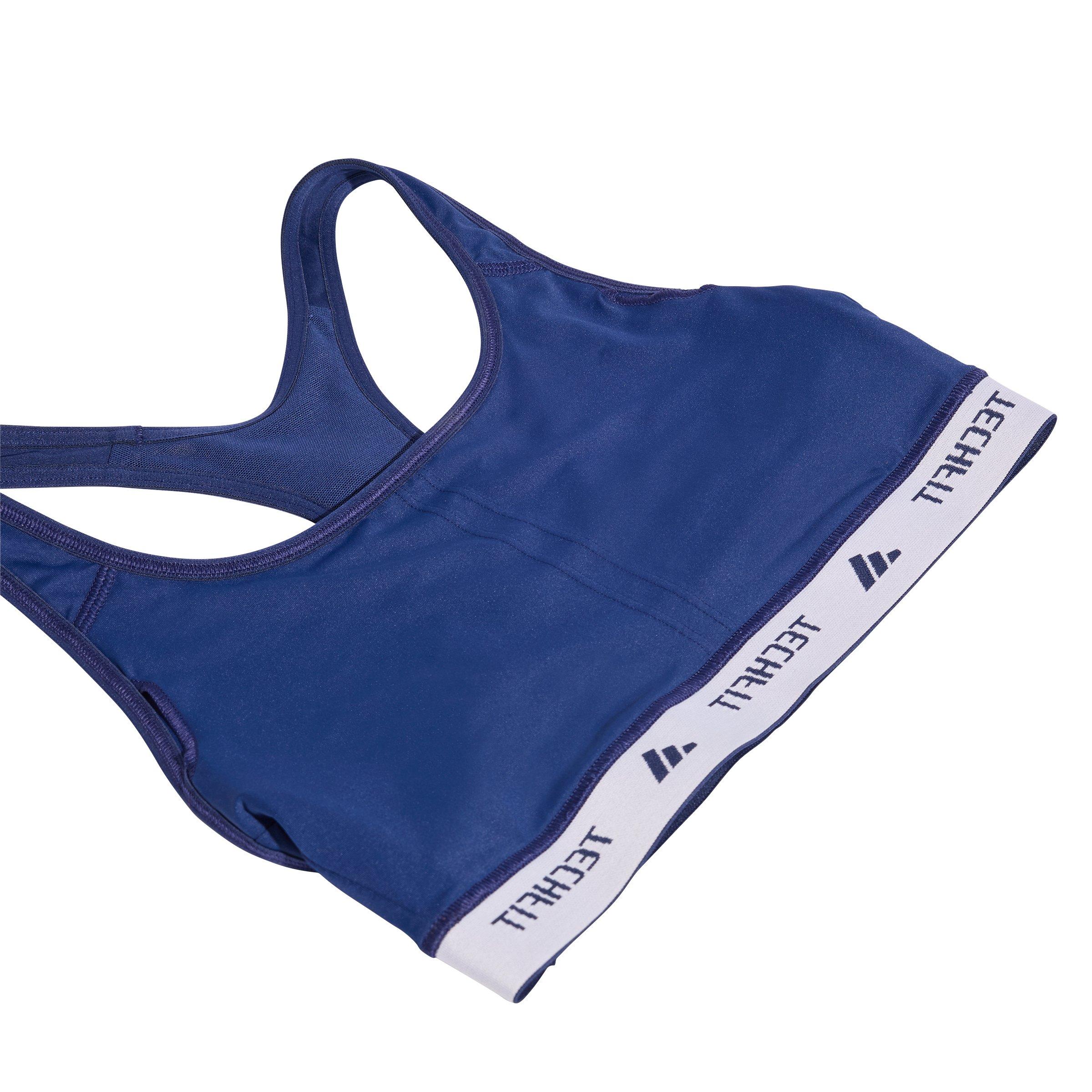 adidas Women's Medium Support TECHFIT Bra - Dark Blue - DK BLUE Thumbnail View 6