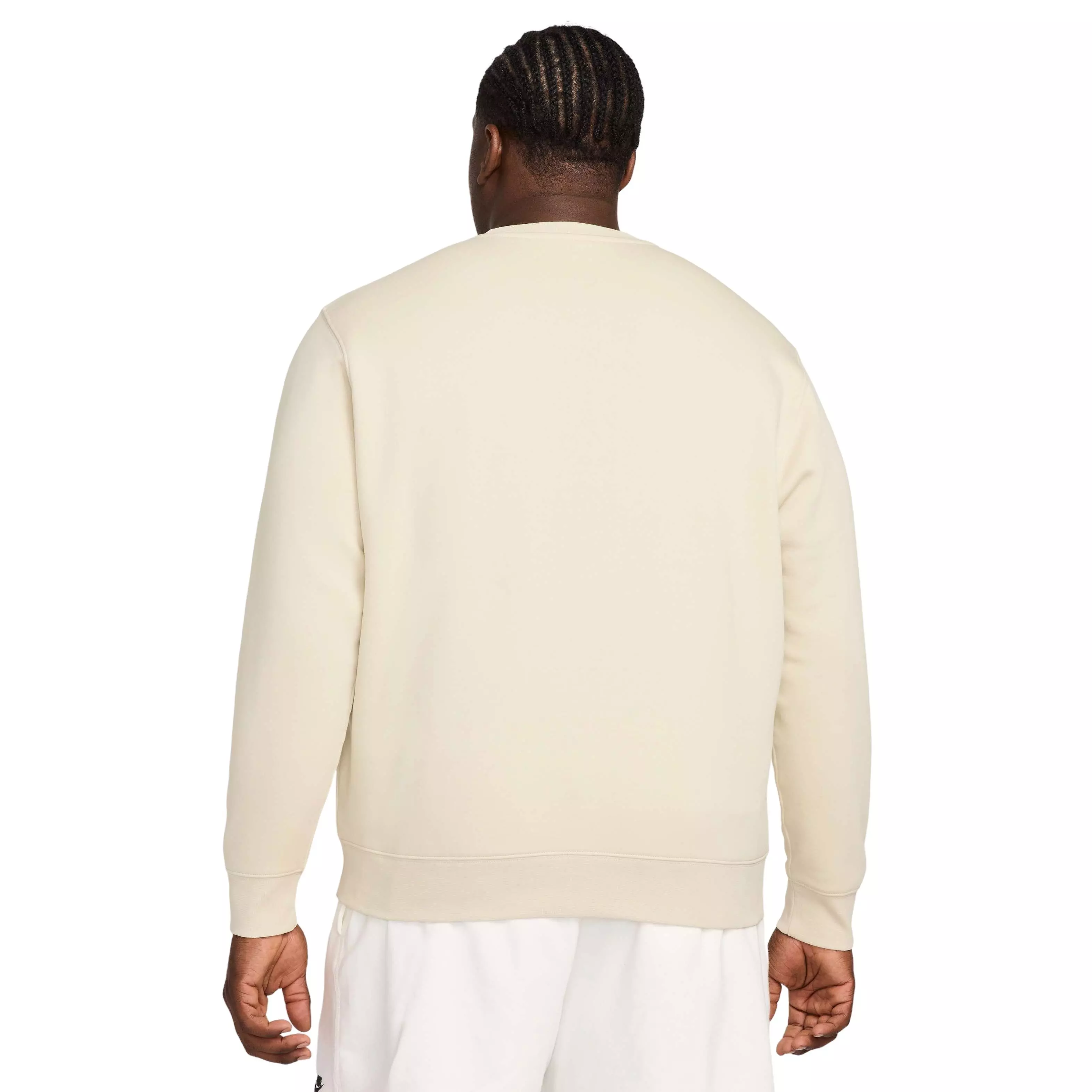 Nike Men's Club Sportswear BB Graphic Fleece Crew - LT KHAKI