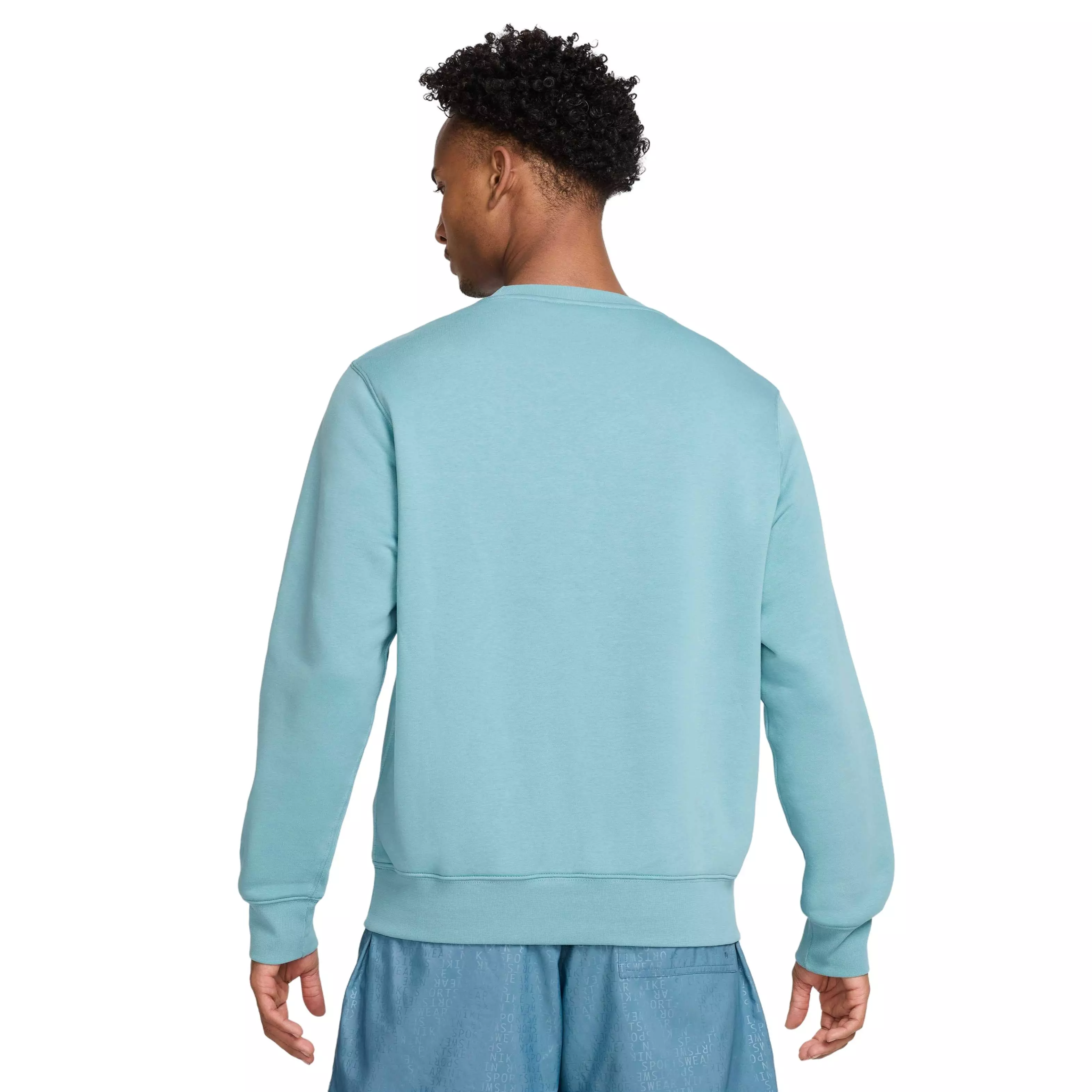 Nike Men's Club Sportswear BB Graphic Fleece Crew - TURQUOISE 