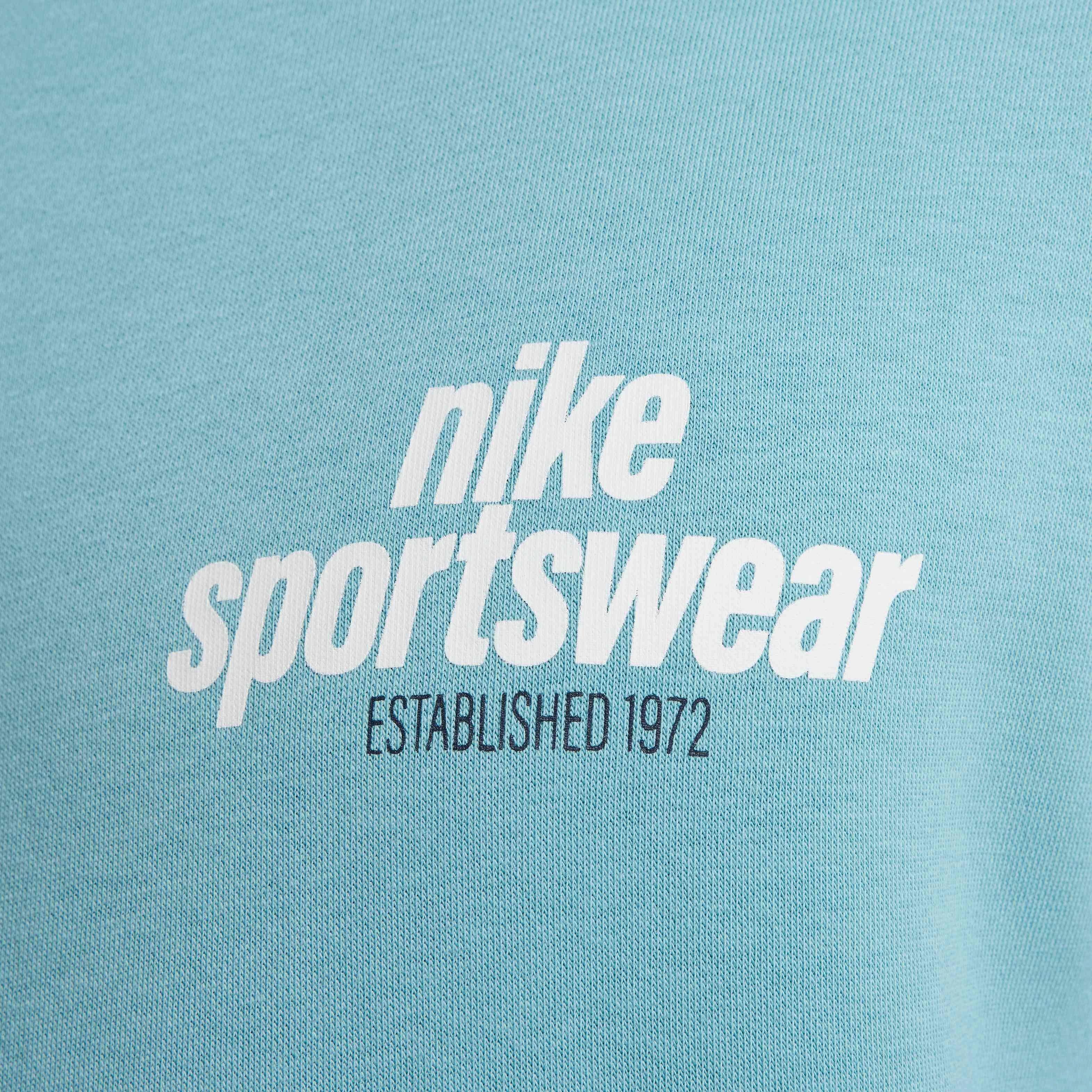 Nike Men's Club Sportswear BB Graphic Fleece Crew - TURQUOISE  Thumbnail View 4