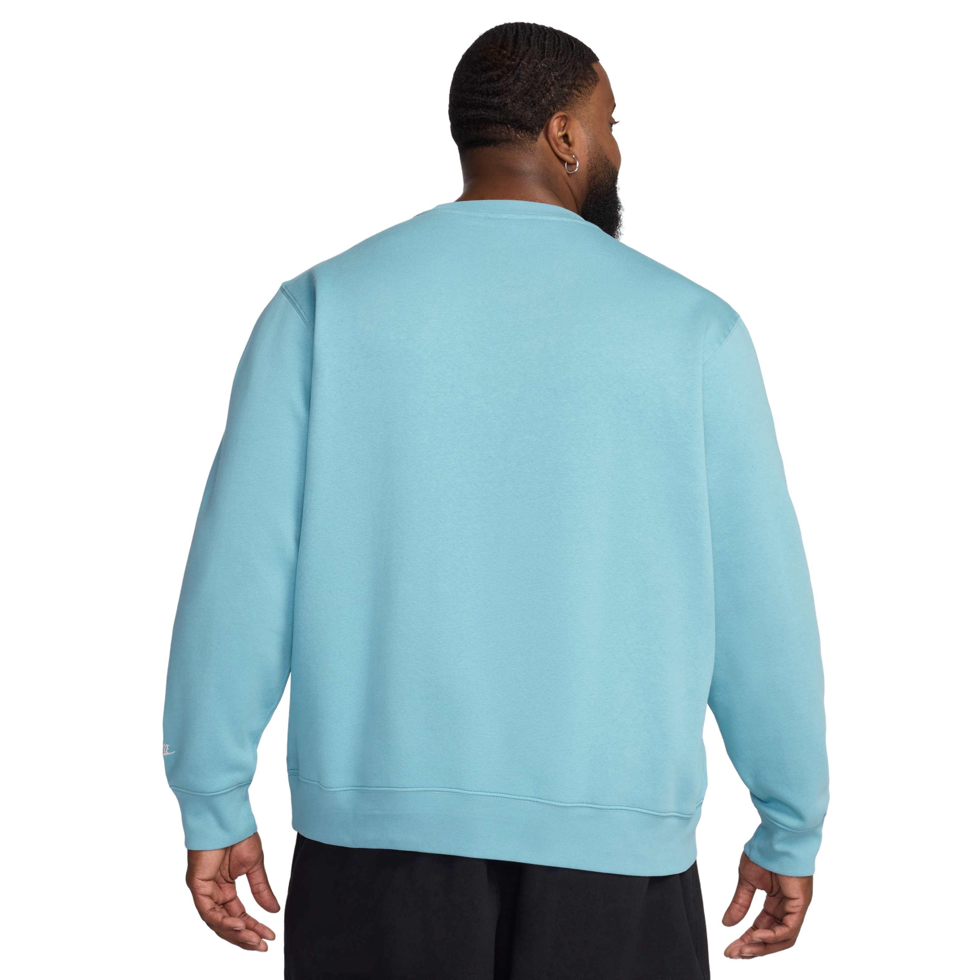 Nike Men's Club Sportswear BB Graphic Fleece Crew - TURQUOISE  Thumbnail View 8