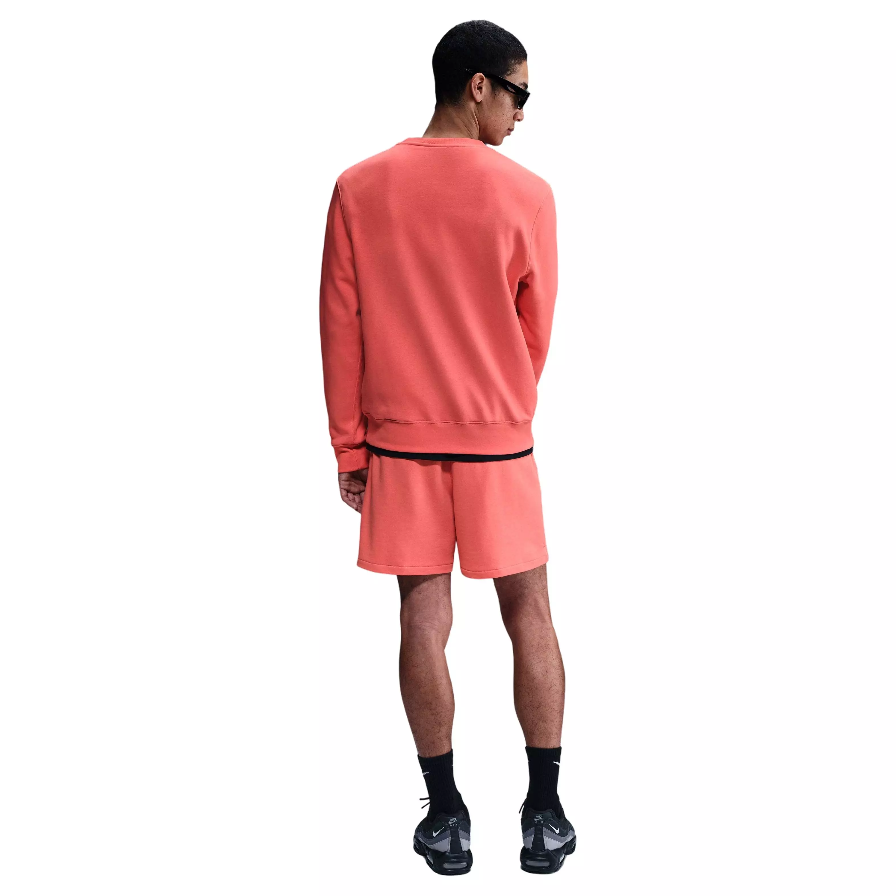 Nike Men's Club Sportswear BB Graphic Fleece Crew - ORANGE