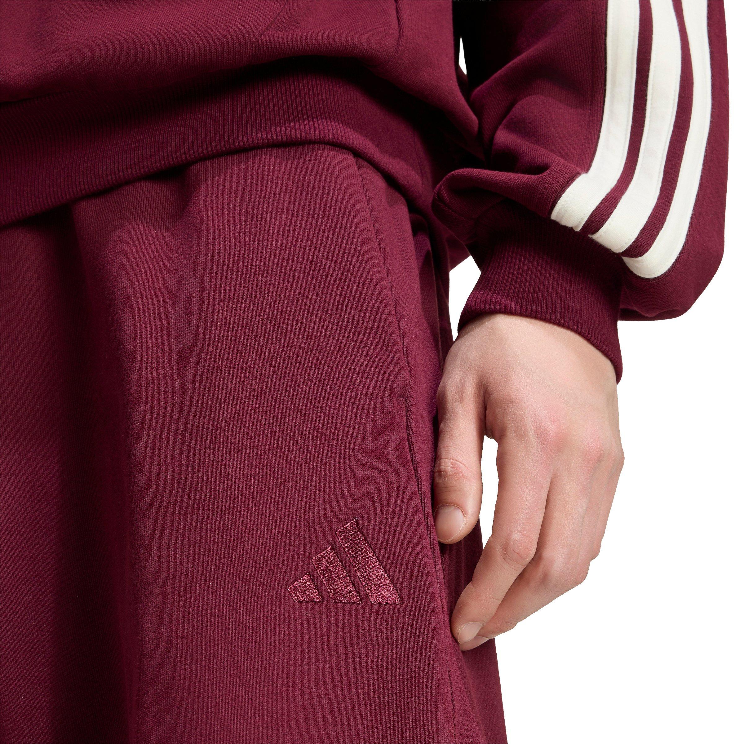 adidas Men's KIT Small Logo Wide Joggers - Maroon - MAROON