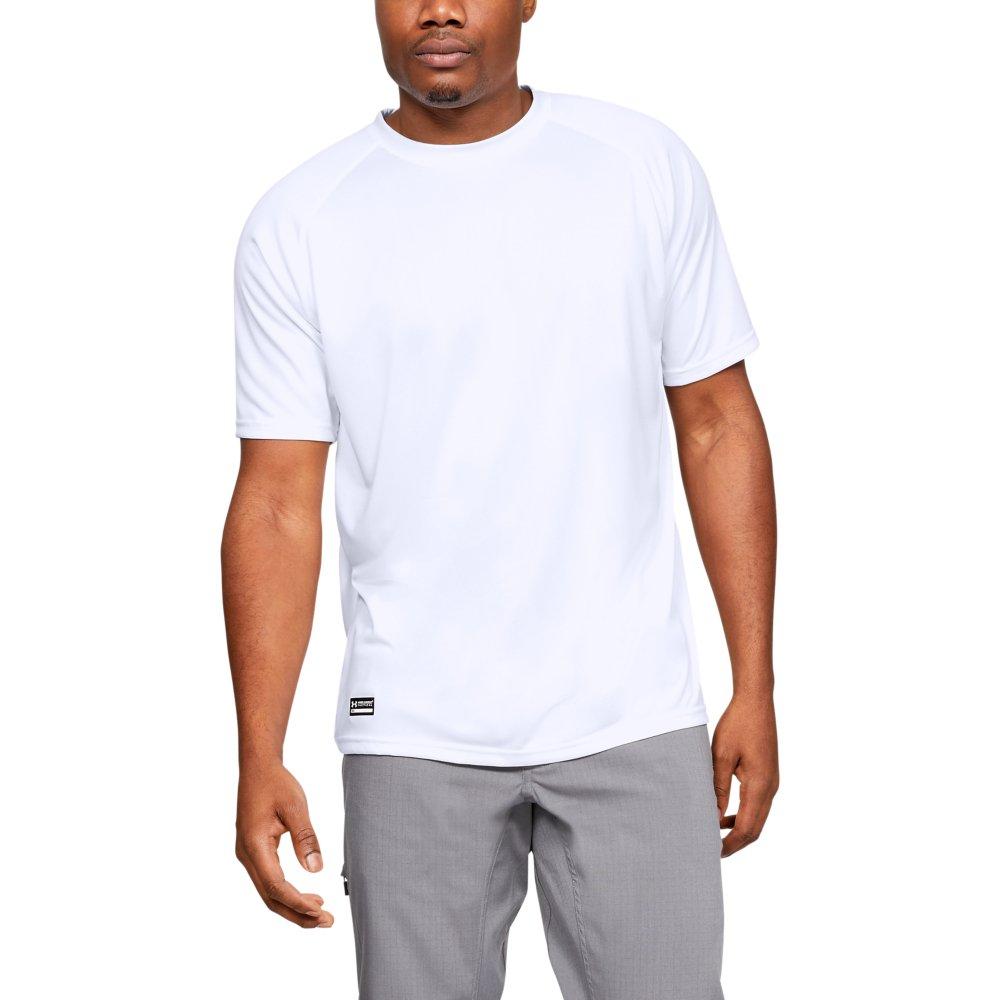 Under Armour Men's Tactical Tech Short Sleeve Shirt - WHITE Thumbnail View 1