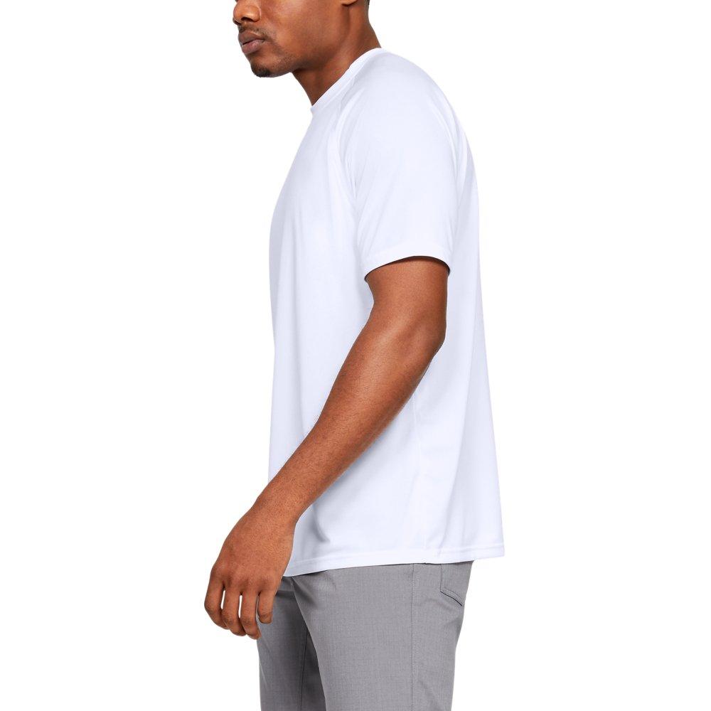 Under Armour Men's Tactical Tech Short Sleeve Shirt - WHITE Thumbnail View 3