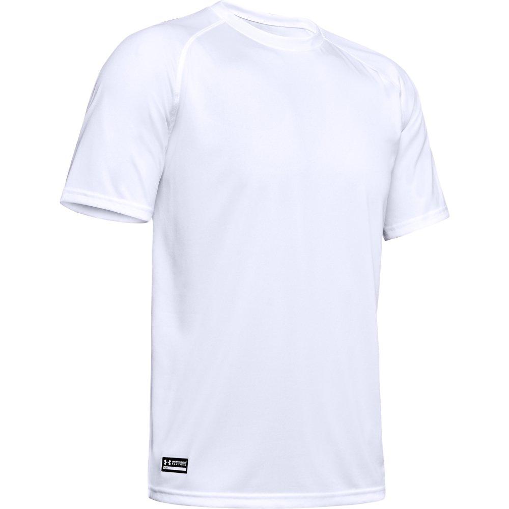 Under Armour Men's Tactical Tech Short Sleeve Shirt - WHITE Thumbnail View 4