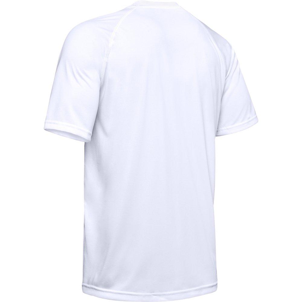 Under Armour Men's Tactical Tech Short Sleeve Shirt - WHITE Thumbnail View 5