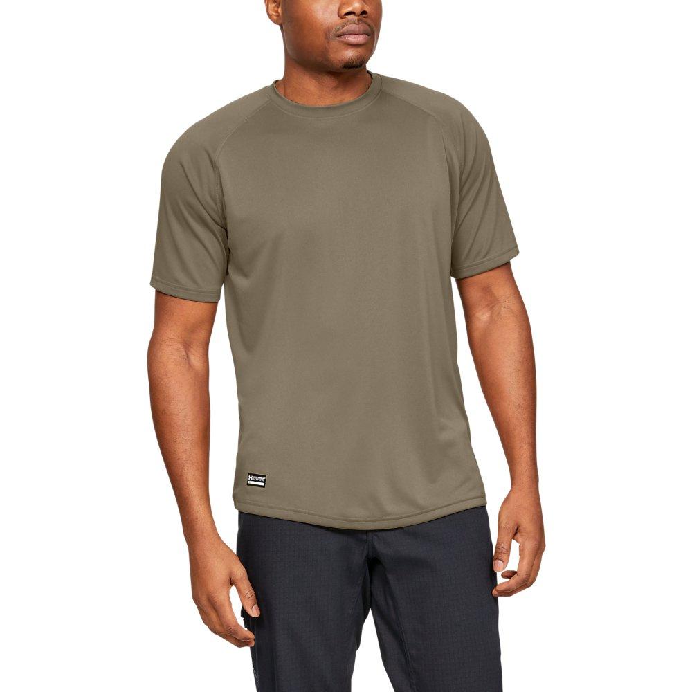 Under Armour Men's Tactical Tech Short Sleeve Shirt - TAN Thumbnail View 1