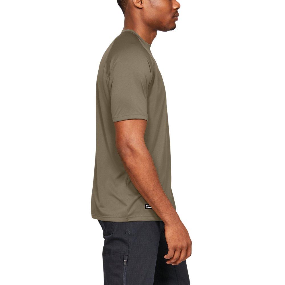 Under Armour Men's Tactical Tech Short Sleeve Shirt - TAN Thumbnail View 3