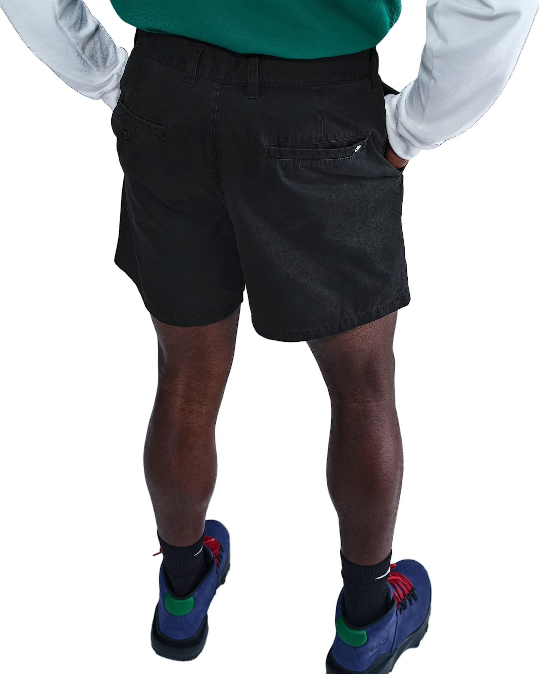 Nike Men's Club Washed Chino Shorts - BLACK Thumbnail View 2