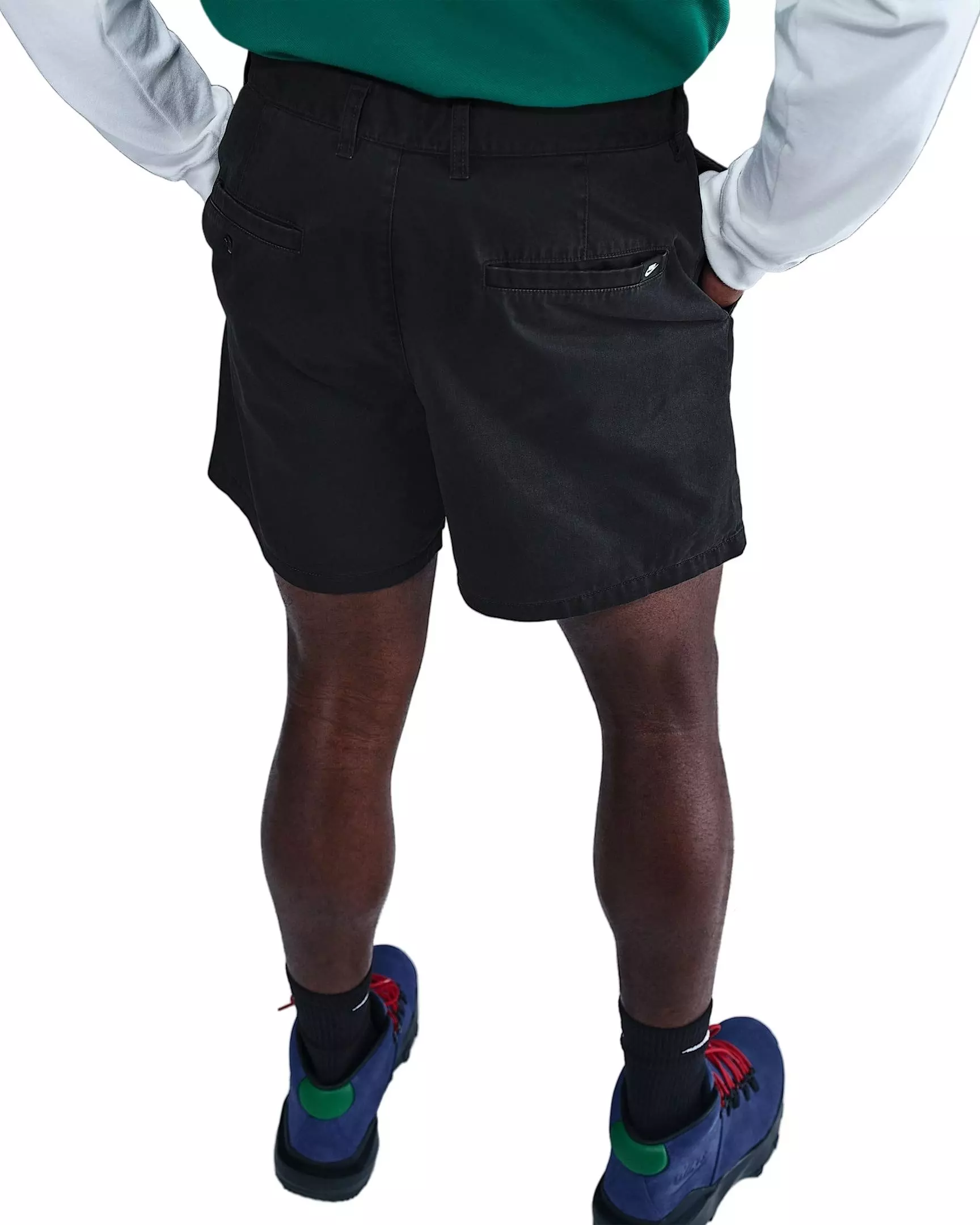 Nike Men's Club Washed Chino Shorts - BLACK