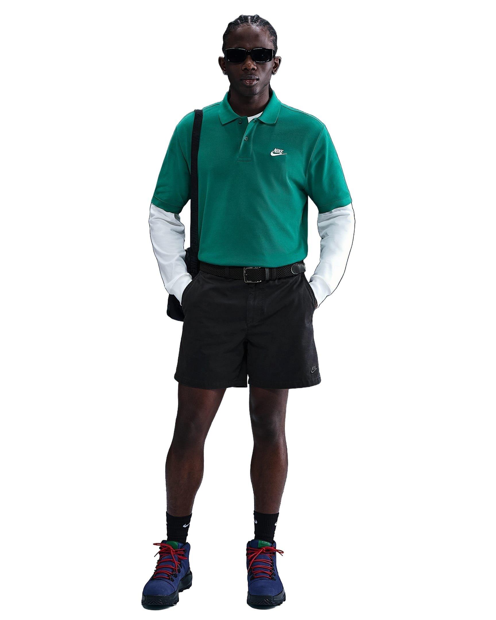 Nike Men's Club Washed Chino Shorts - BLACK Thumbnail View 4