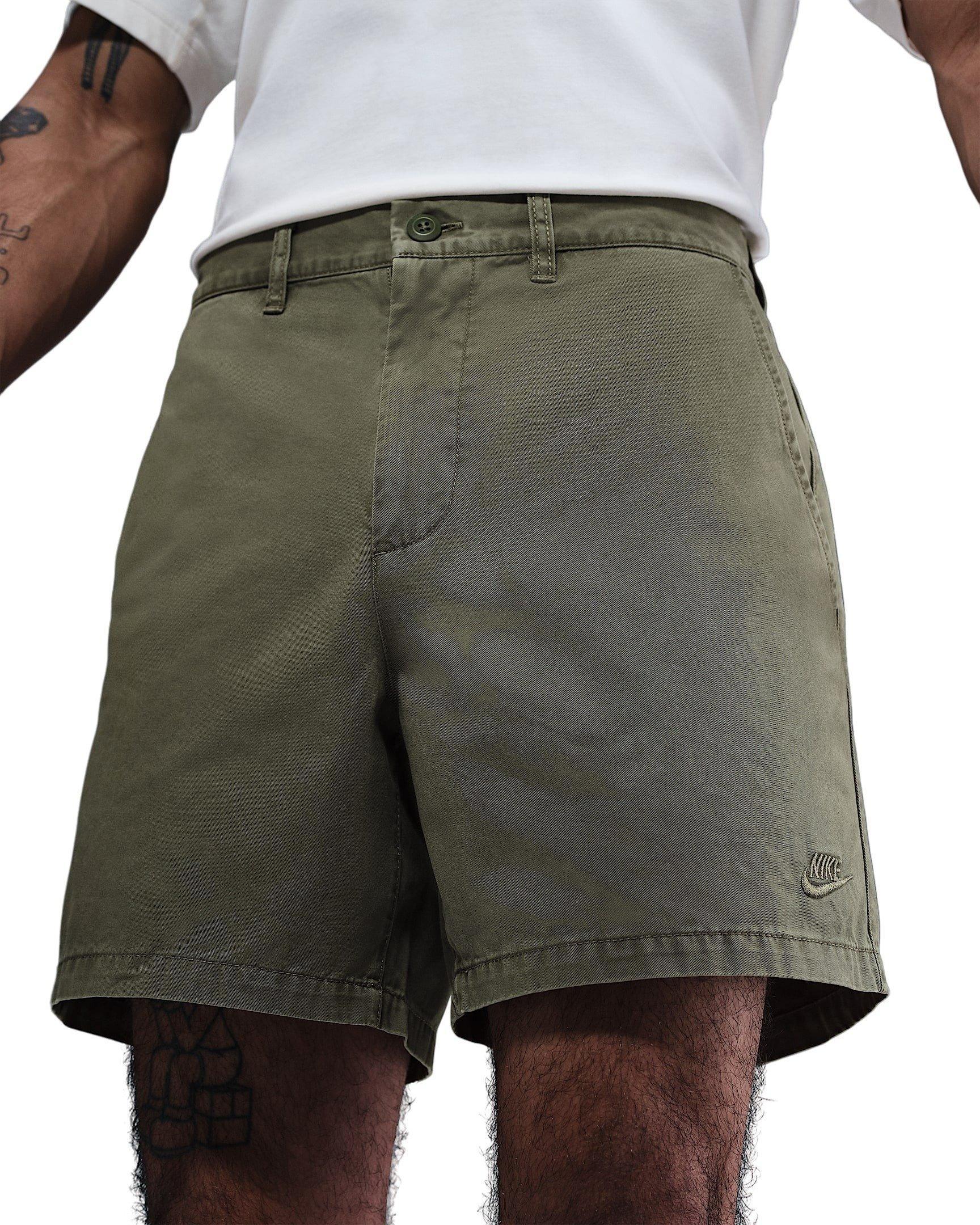 Nike Men's Club Washed Chino Shorts - OLIVE Thumbnail View 1