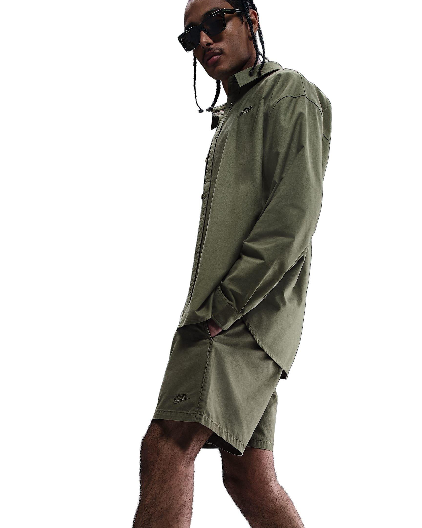 Nike Men's Club Washed Chino Shorts - OLIVE Thumbnail View 3