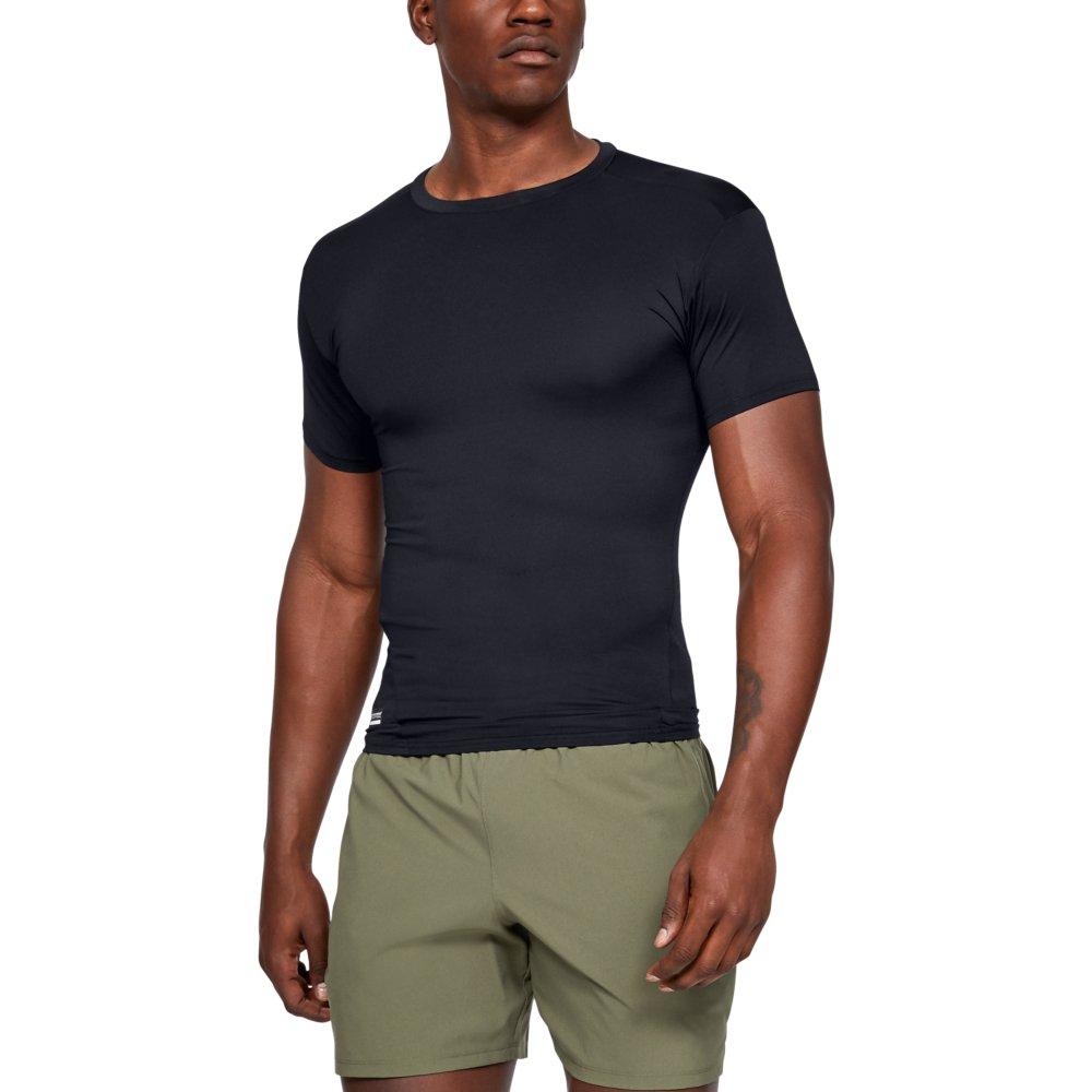Under Armour Men's Tactical HeatGear Compression Short Sleeve Shirt - BLACK Thumbnail View 1