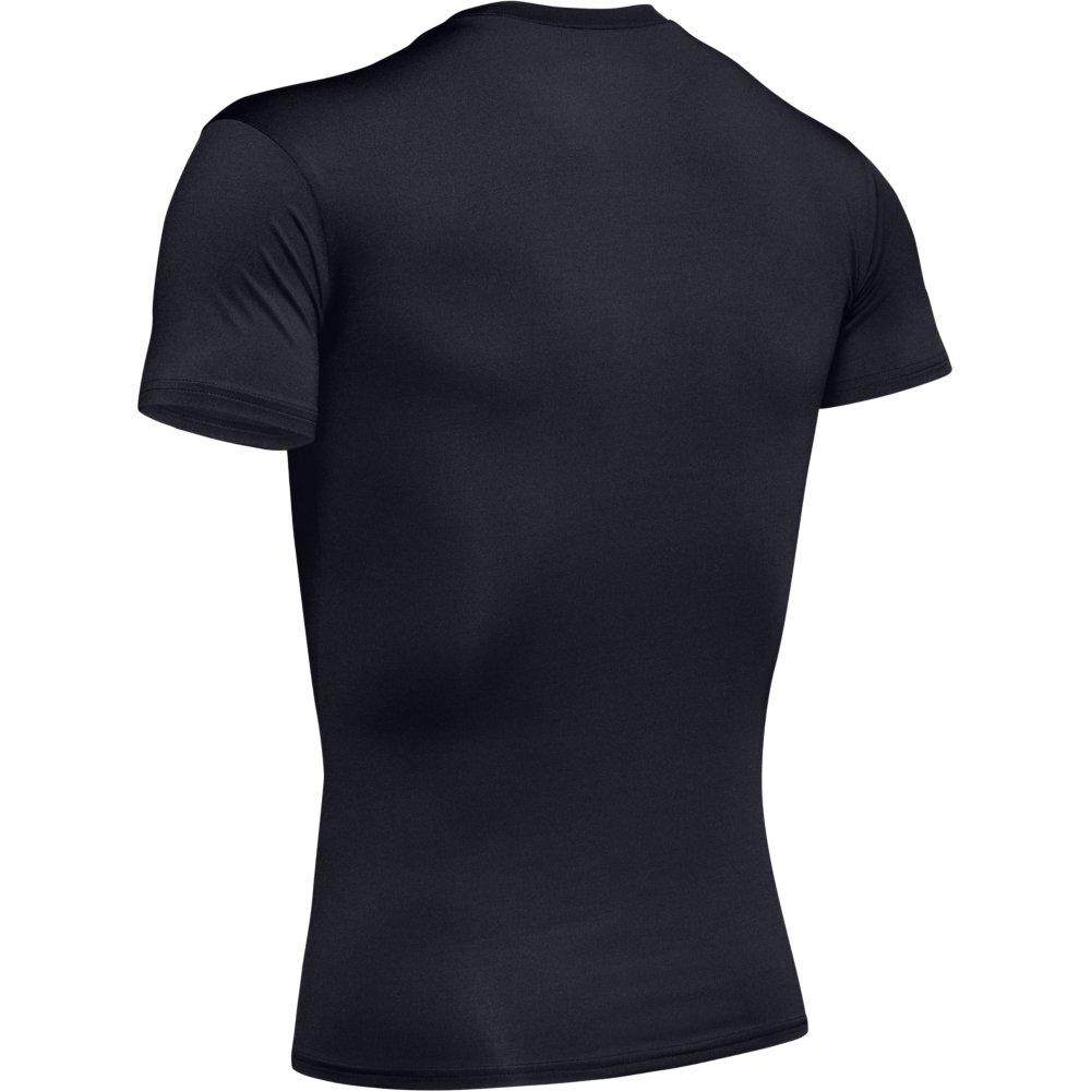 Under Armour Men's Tactical HeatGear Compression Short Sleeve Shirt - BLACK Thumbnail View 5