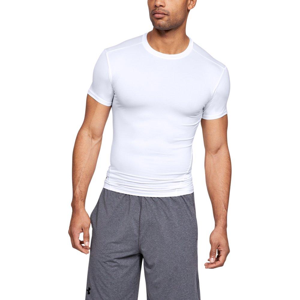 Under Armour Men's Tactical HeatGear Compression Short Sleeve Shirt - WHITE Thumbnail View 1