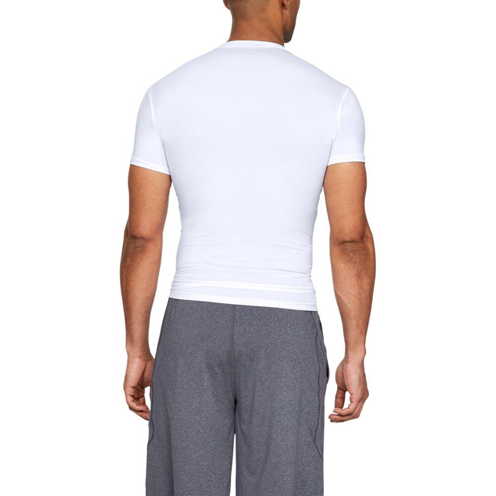 Under Armour Men's Tactical HeatGear Compression Short Sleeve Shirt - WHITE Thumbnail View 2