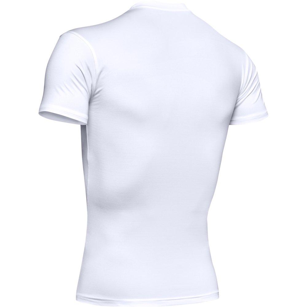 Under Armour Men's Tactical HeatGear Compression Short Sleeve Shirt - WHITE Thumbnail View 5