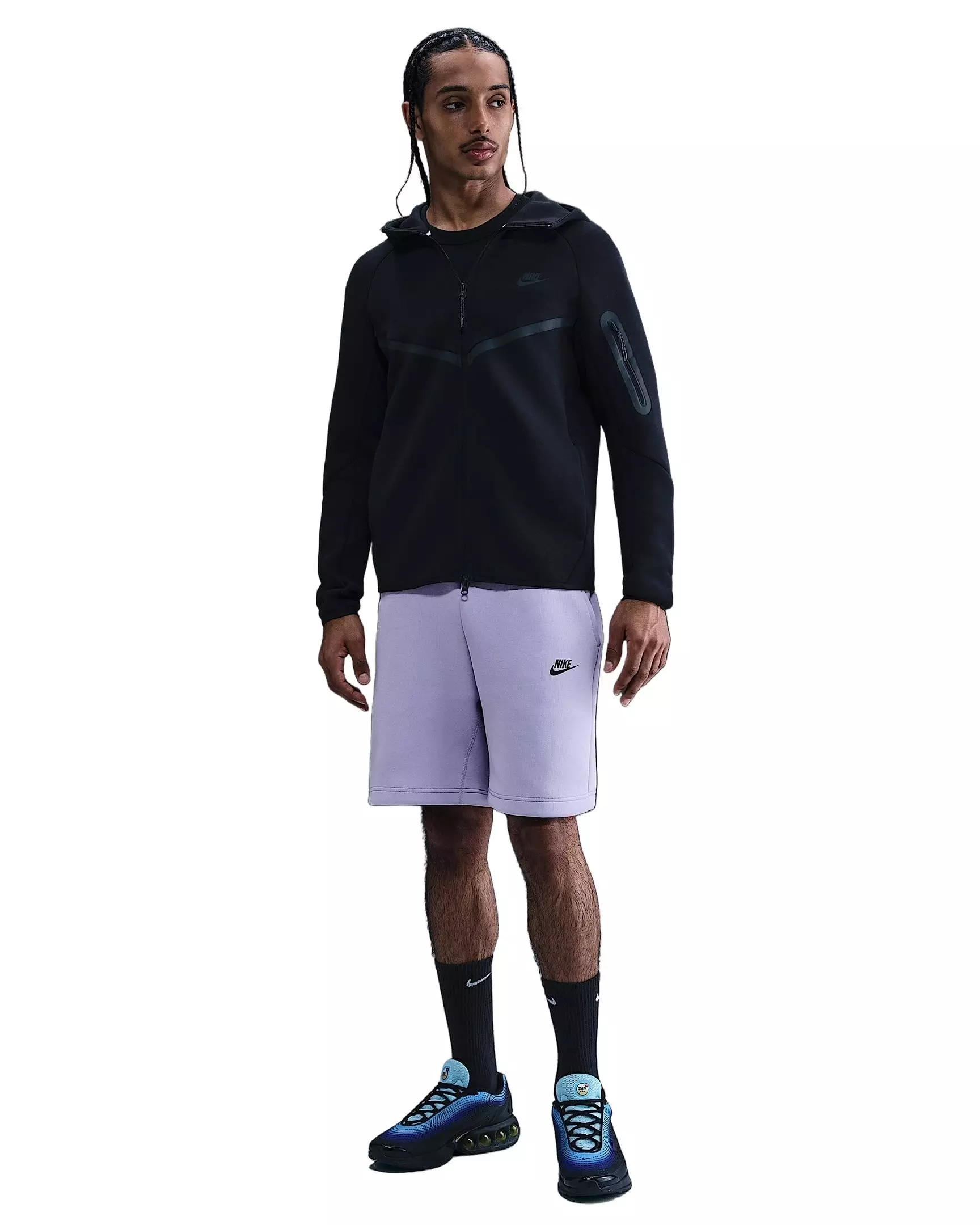 Nike Men's Tech Fleece Shorts - PURPLE