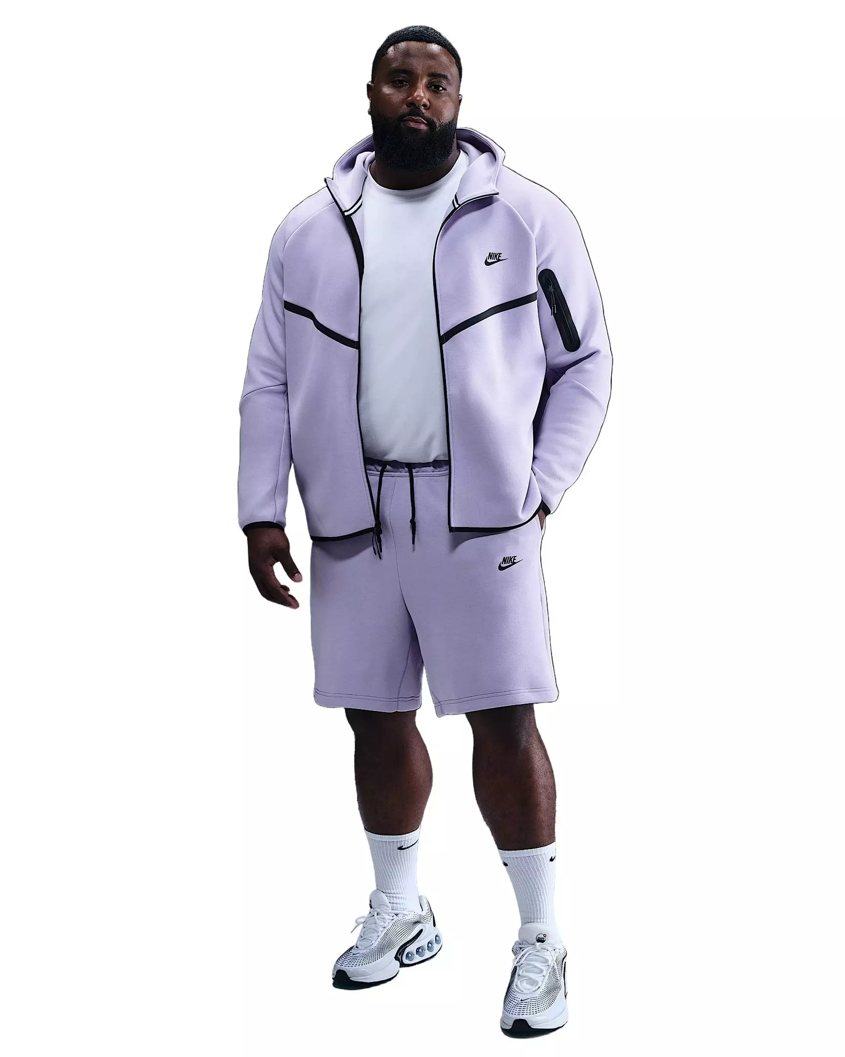 Nike Men's Tech Fleece Shorts - PURPLE