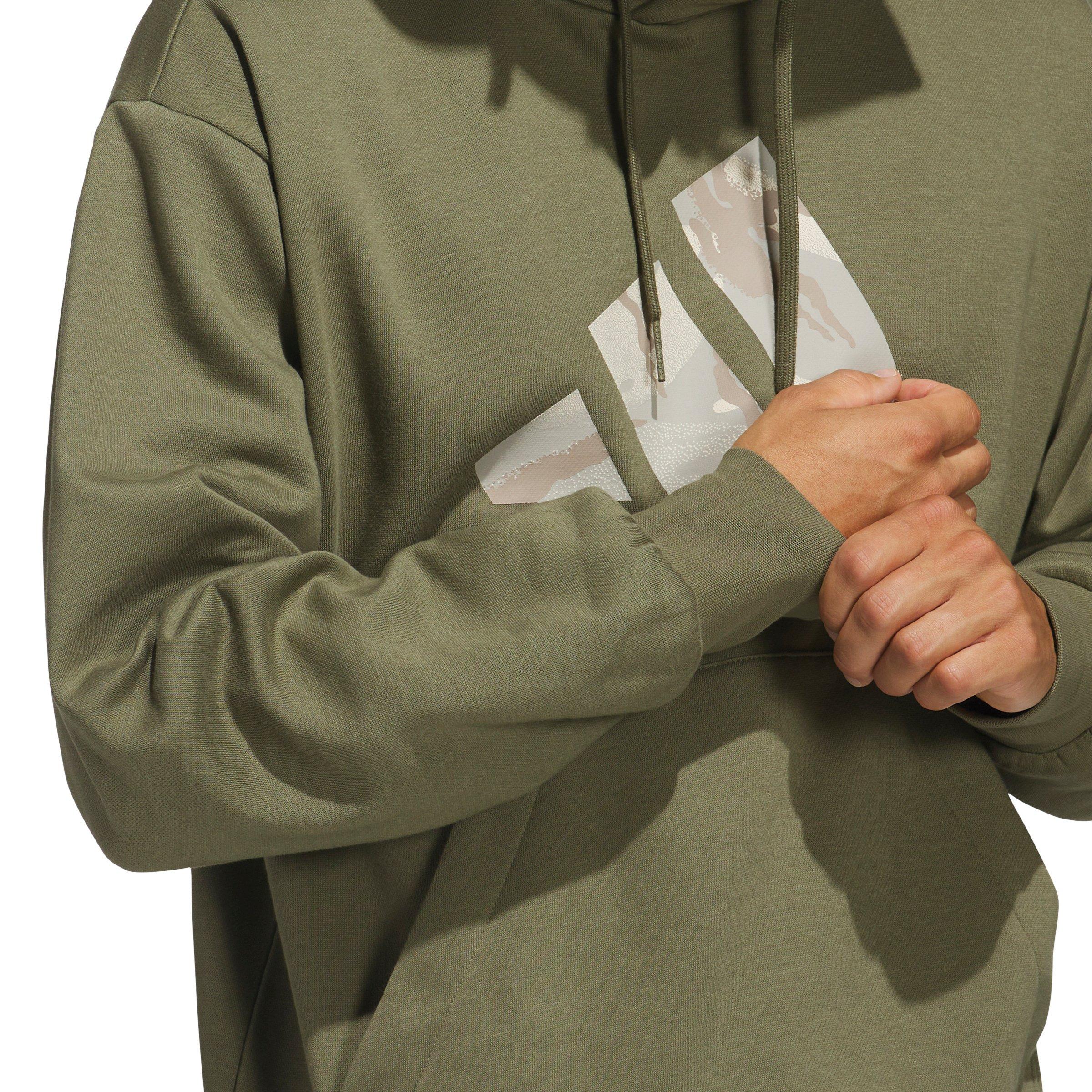 adidas Men's Camo Big Logo Graphic Hoodie - Olive - OLIVE