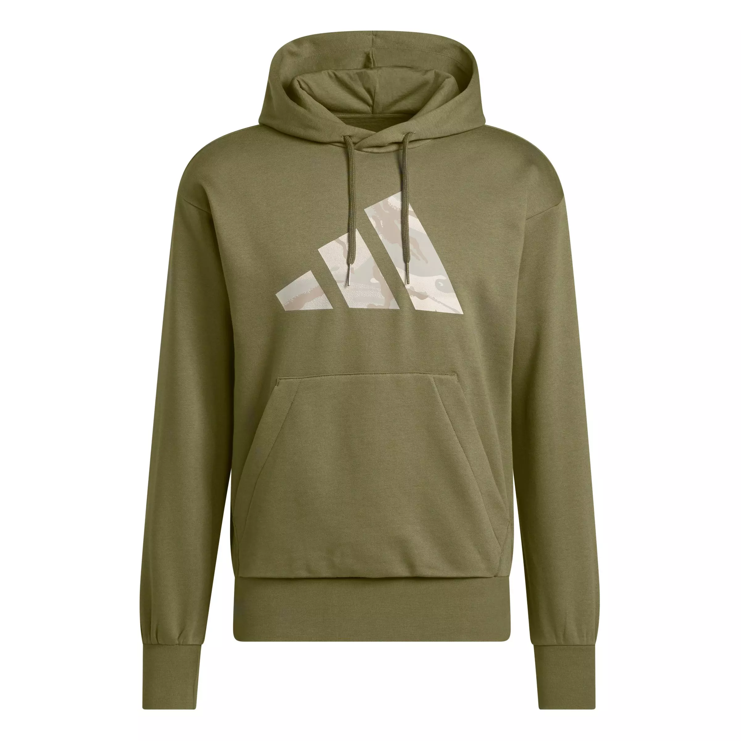 adidas Men's Camo Big Logo Graphic Hoodie - Olive - OLIVE