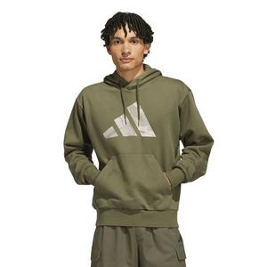 adidas Men's Camo Big Logo Graphic Hoodie - Olive - OLIVE