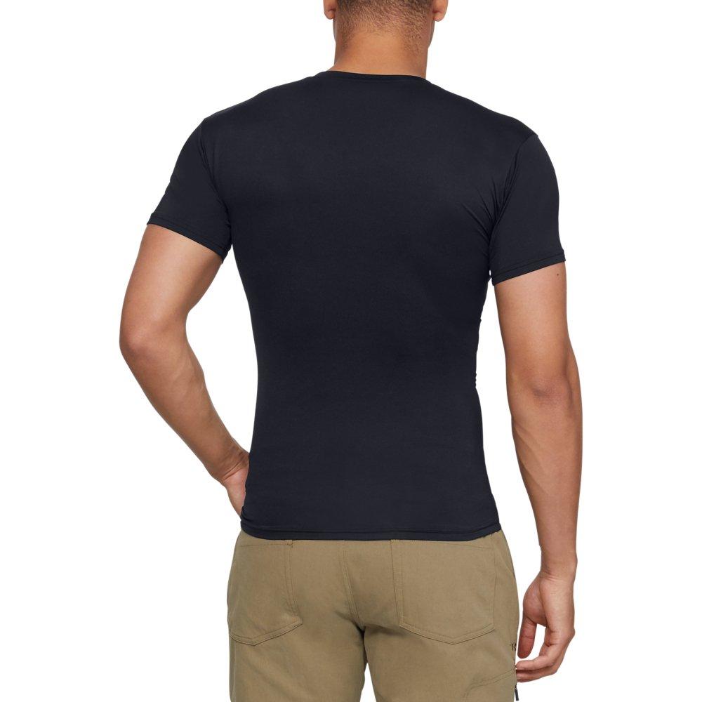 Under Armour Men's Tactical HeatGear Compression V-Neck T-Shirt - BLACK Thumbnail View 2