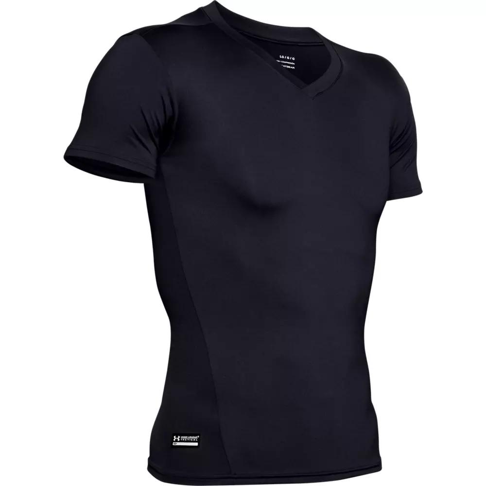 Under Armour Men's Tactical HeatGear Compression V-Neck T-Shirt - BLACK