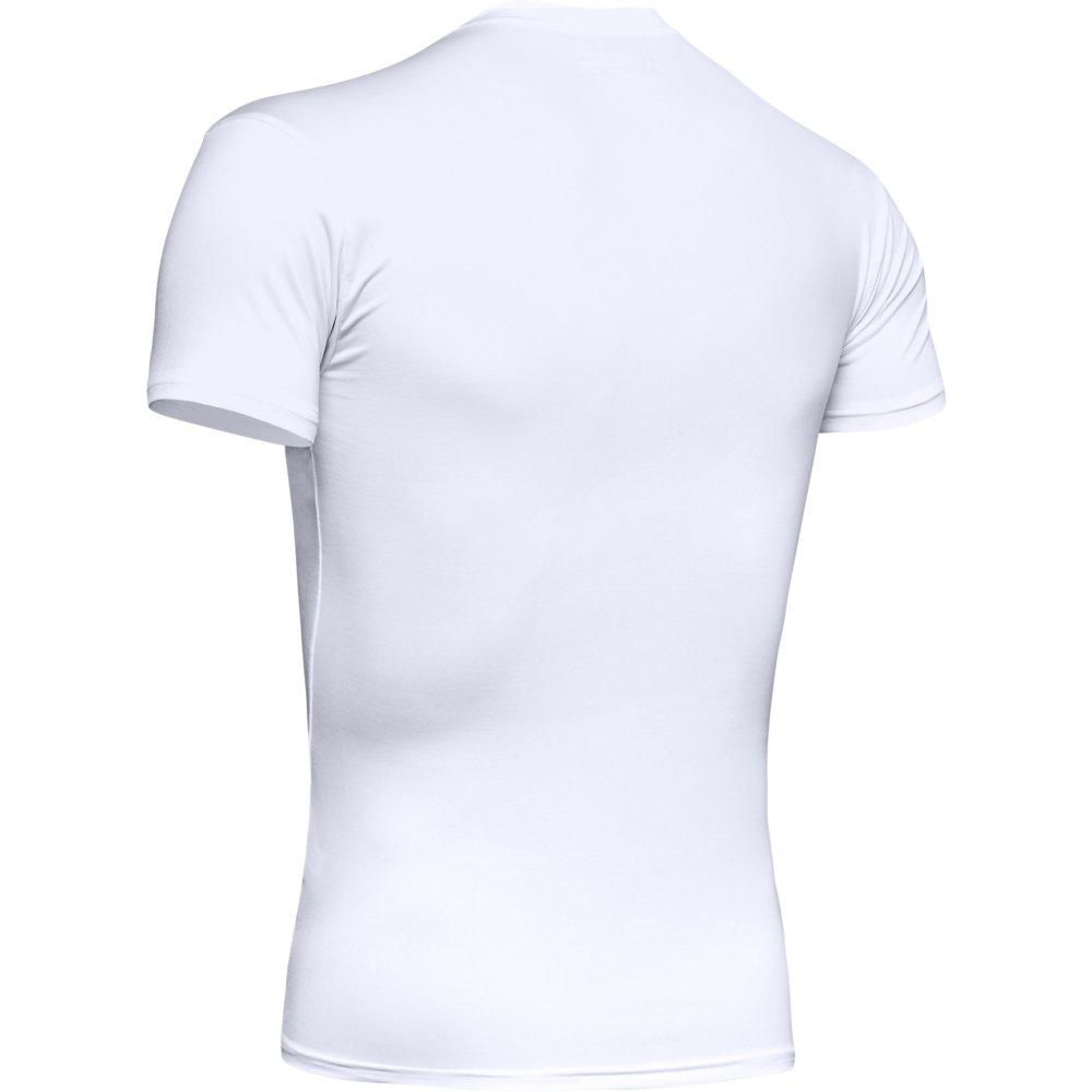 Under Armour Men's Tactical HeatGear Compression V-Neck T-Shirt - WHITE Thumbnail View 5