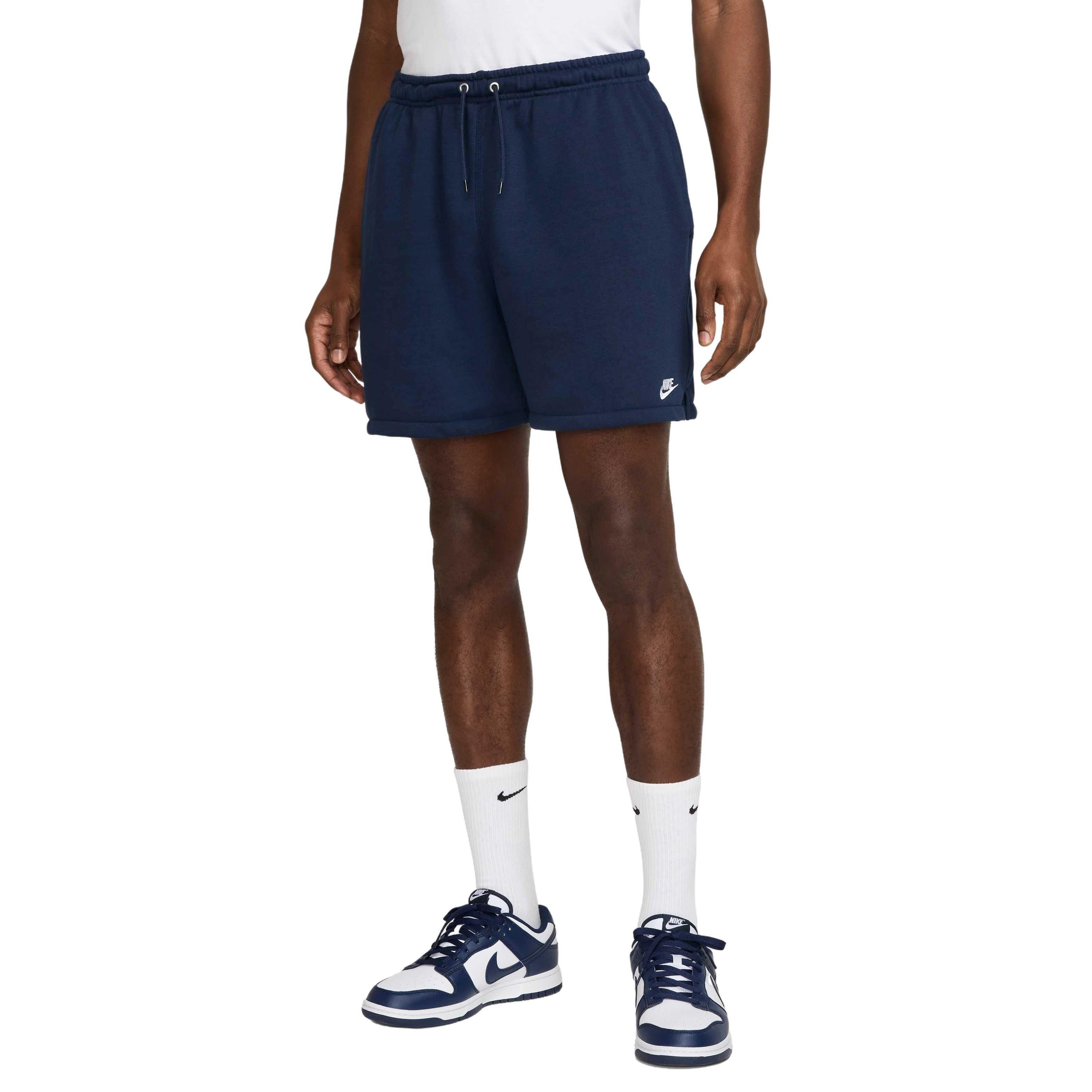 Nike Men's Club Flow French Terry Shorts -Blue - BLUE Thumbnail View 3