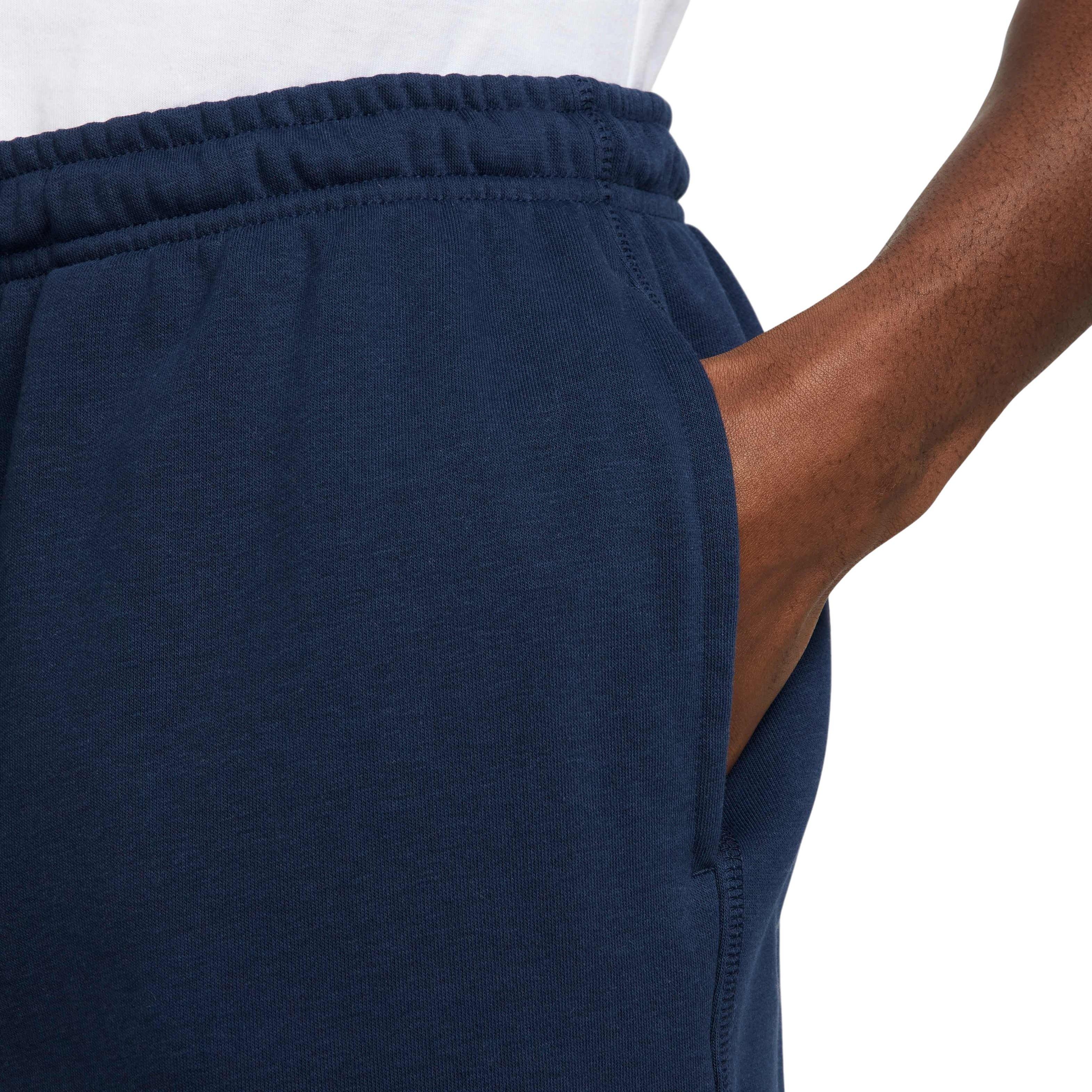 Nike Men's Club Flow French Terry Shorts - Blue - BLUE Thumbnail View 4