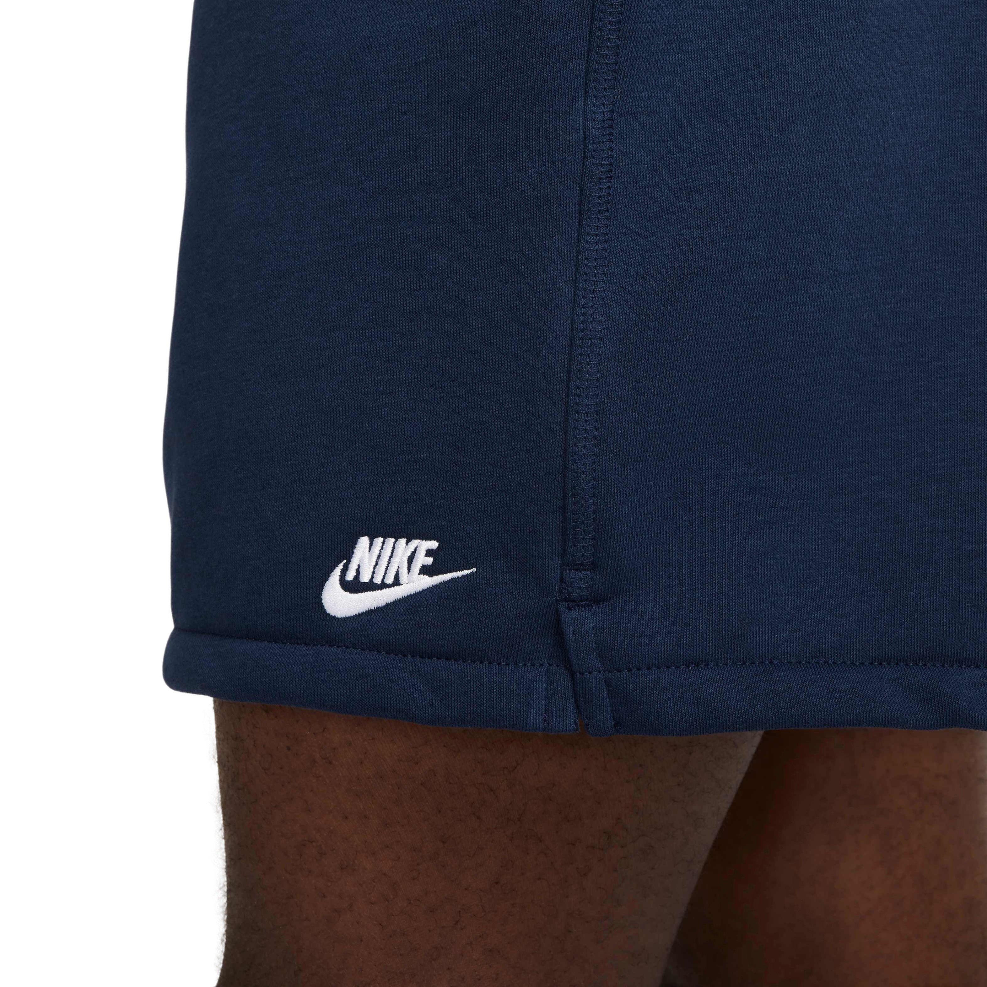 Nike Men's Club Flow French Terry Shorts - Blue - BLUE Thumbnail View 6