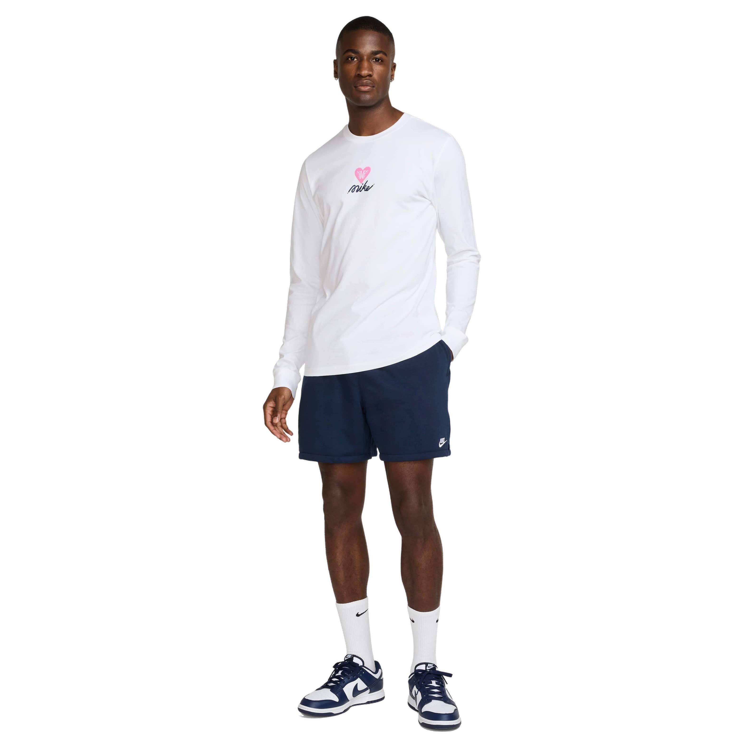 Nike Men's Club Flow French Terry Shorts - Blue - BLUE Thumbnail View 7
