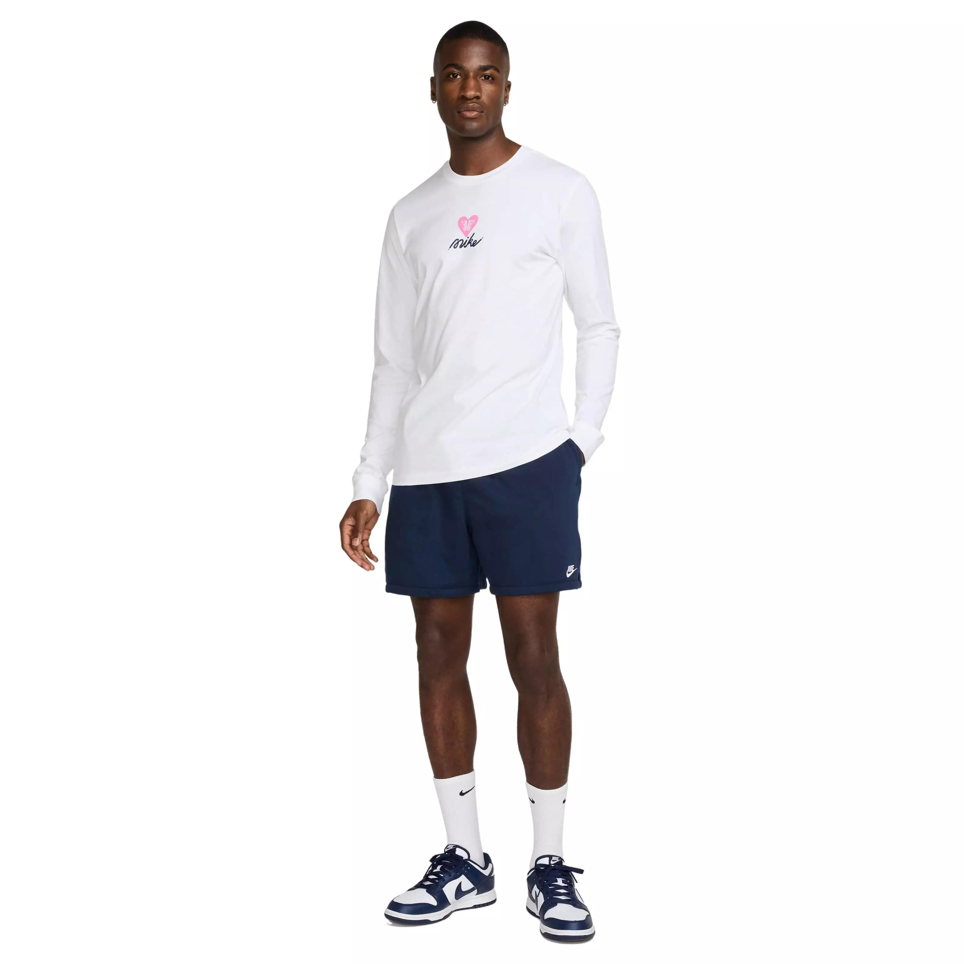Nike Men's Club Flow French Terry Shorts - Blue - BLUE