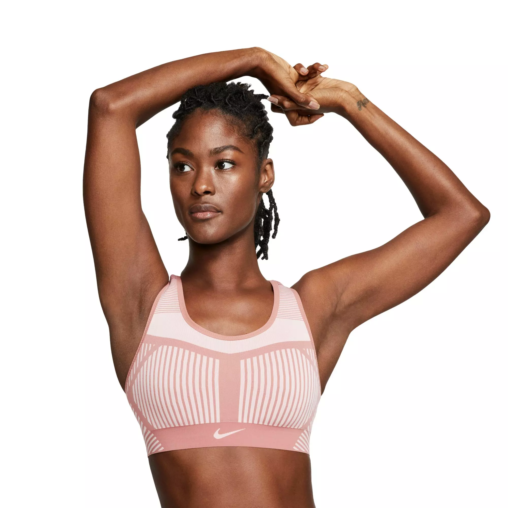 Nike Women's FE/NOM Flyknit High-Support Non-Padded Sports Bra-Pink -  Hibbett